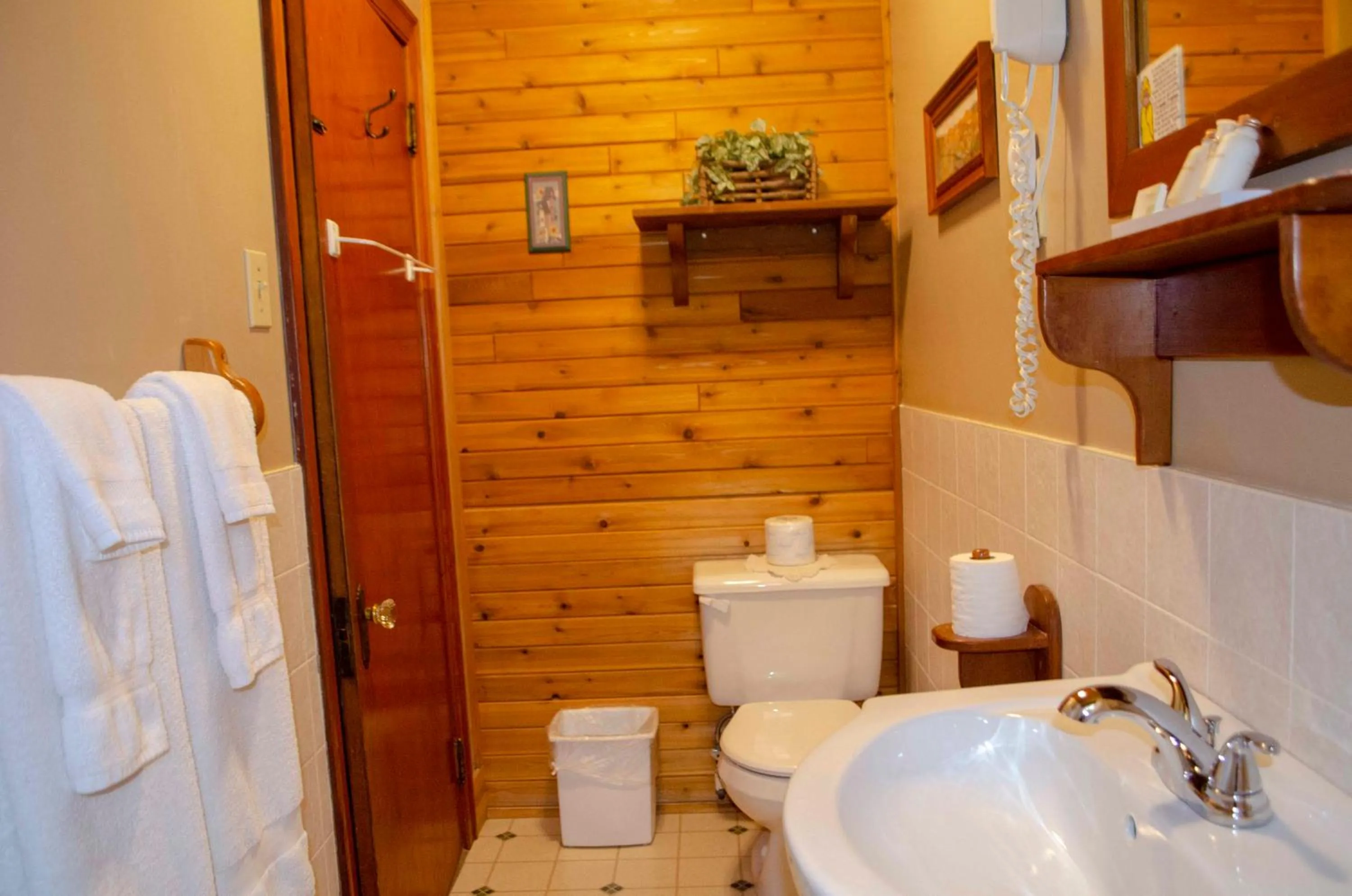 Bathroom in Crandell Mountain Lodge