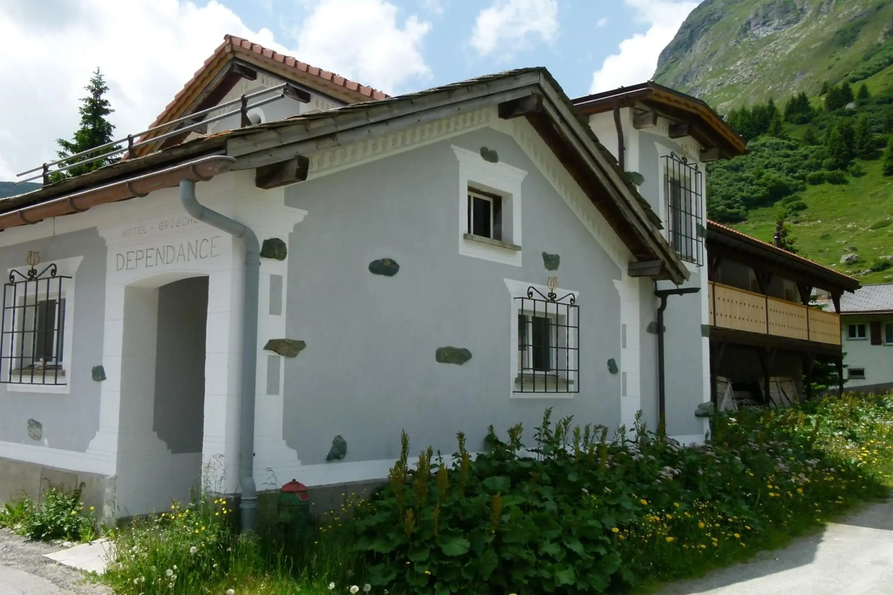 Facade/entrance in Hotel Grischuna Facade/entrance in Hotel Grischuna