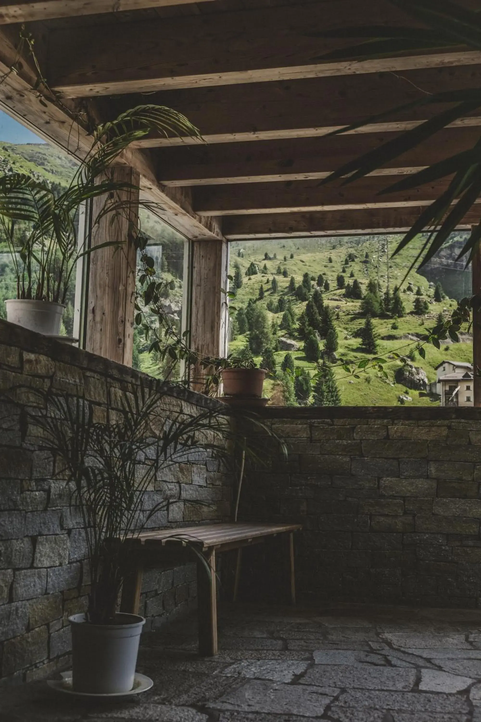 Mountain view in Hotel Grischuna Mountain view in Hotel Grischuna