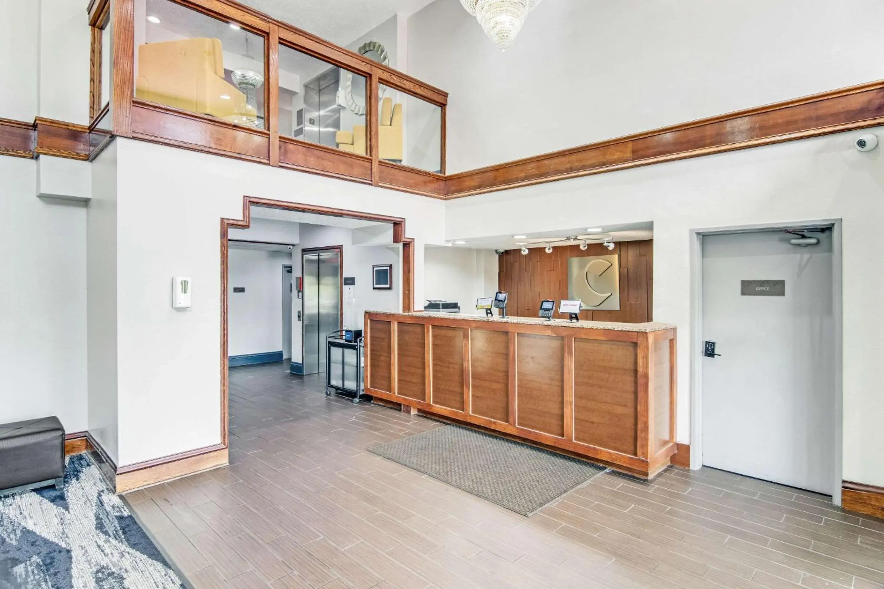 Lobby or reception in Comfort Suites near I-80 and I-94 Lobby or reception in Comfort Suites near I-80 and I-94