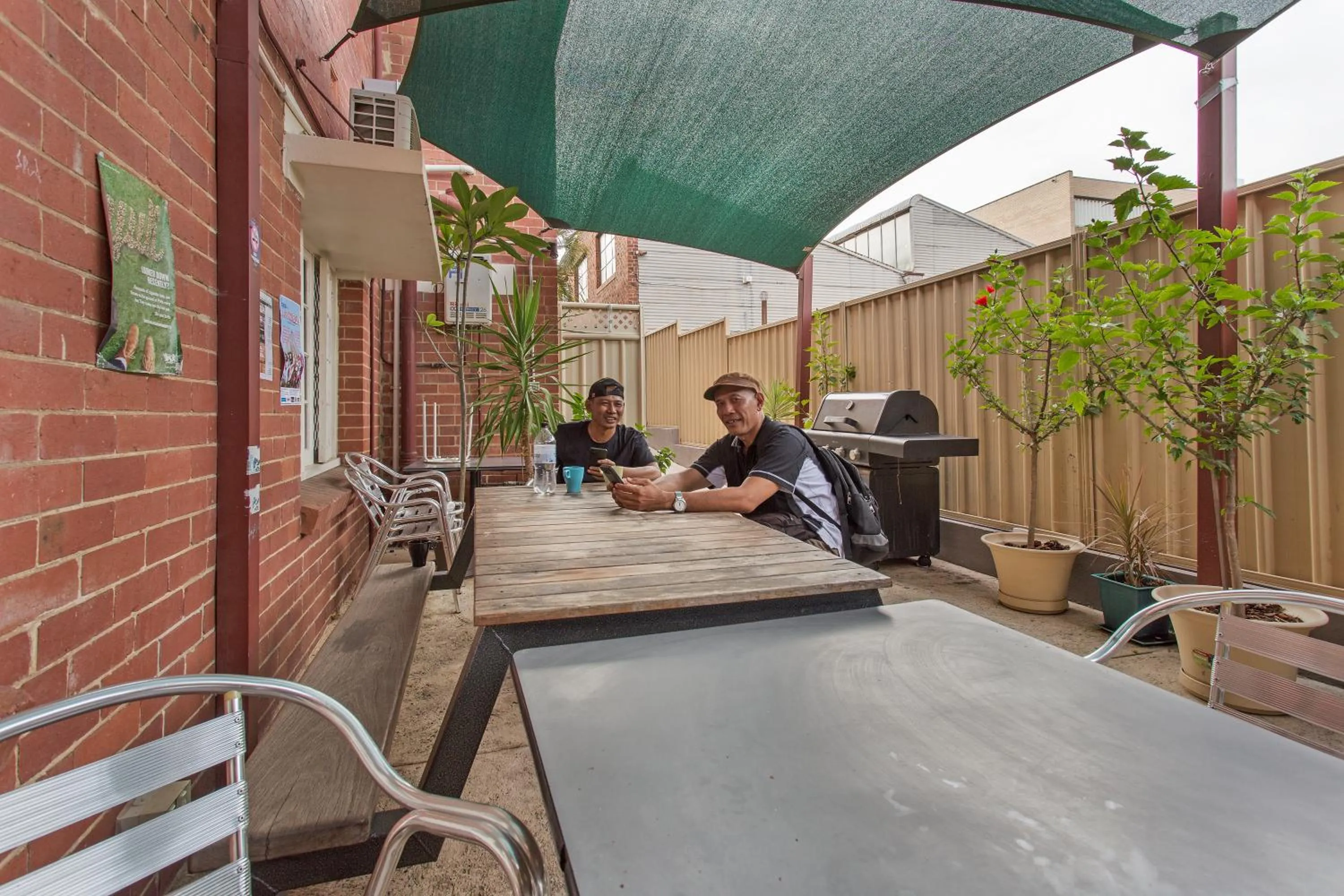 Patio in The Emperors Crown Hostel