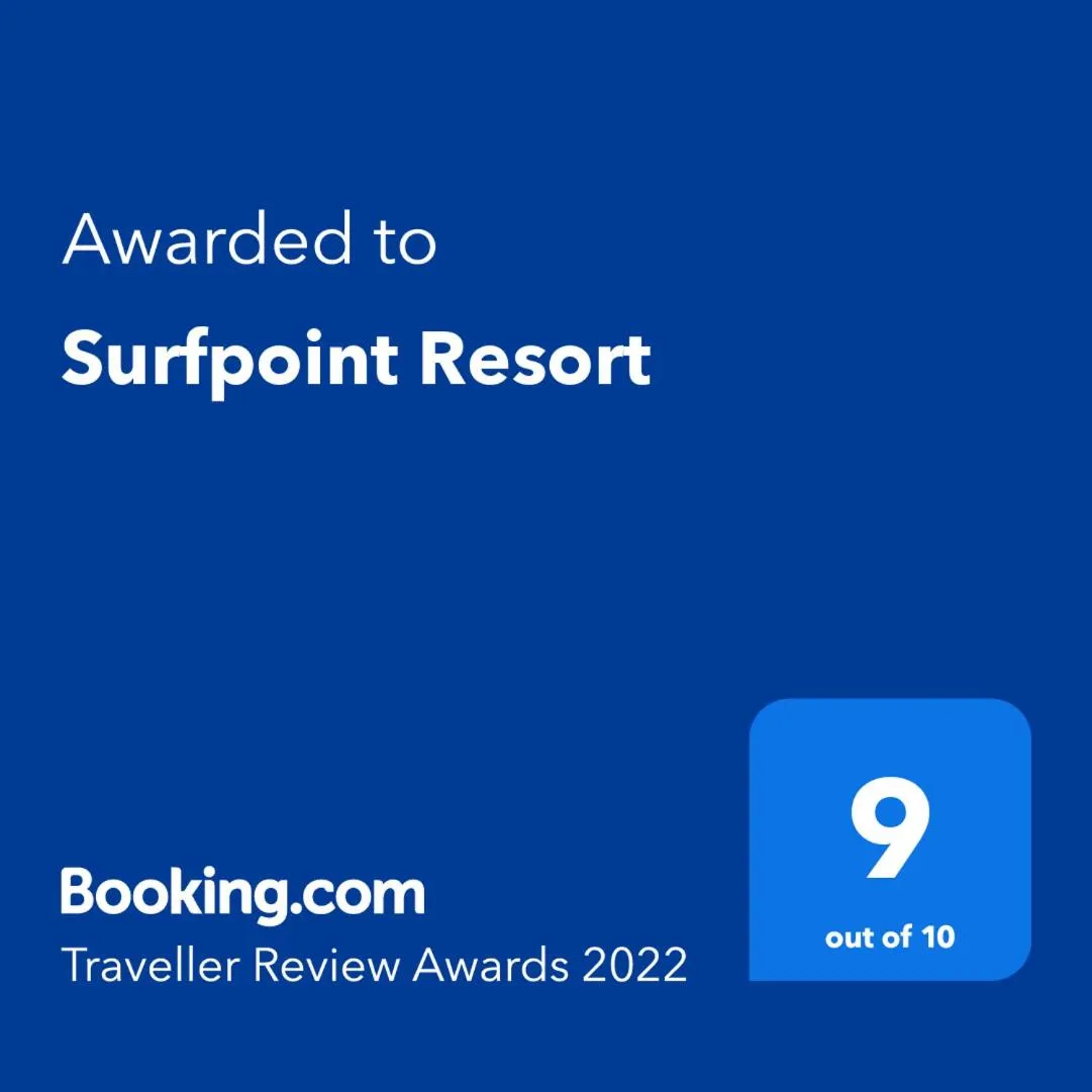 Certificate/Award in Surfpoint Resort