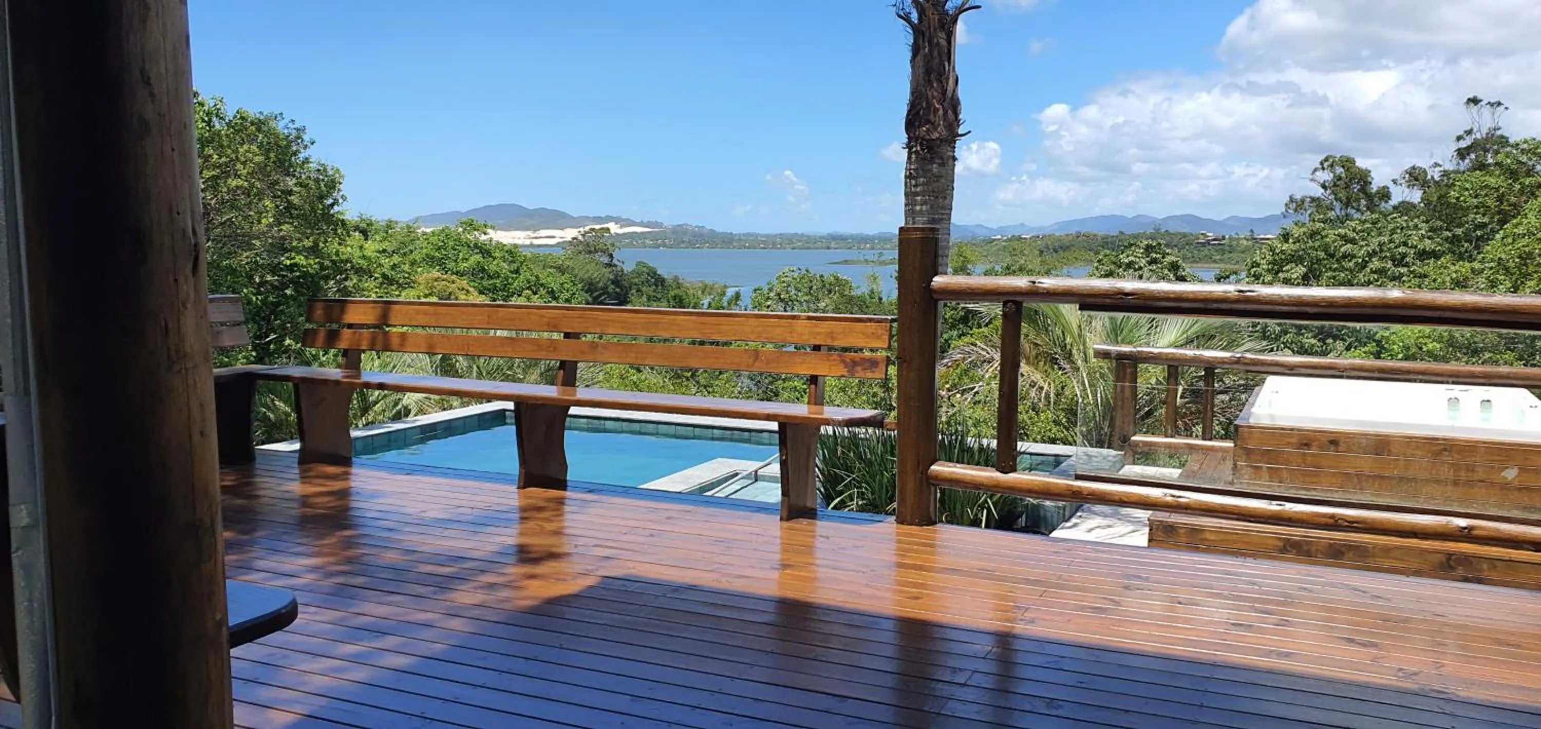 Pool view in Pousada Paraíso do Luz