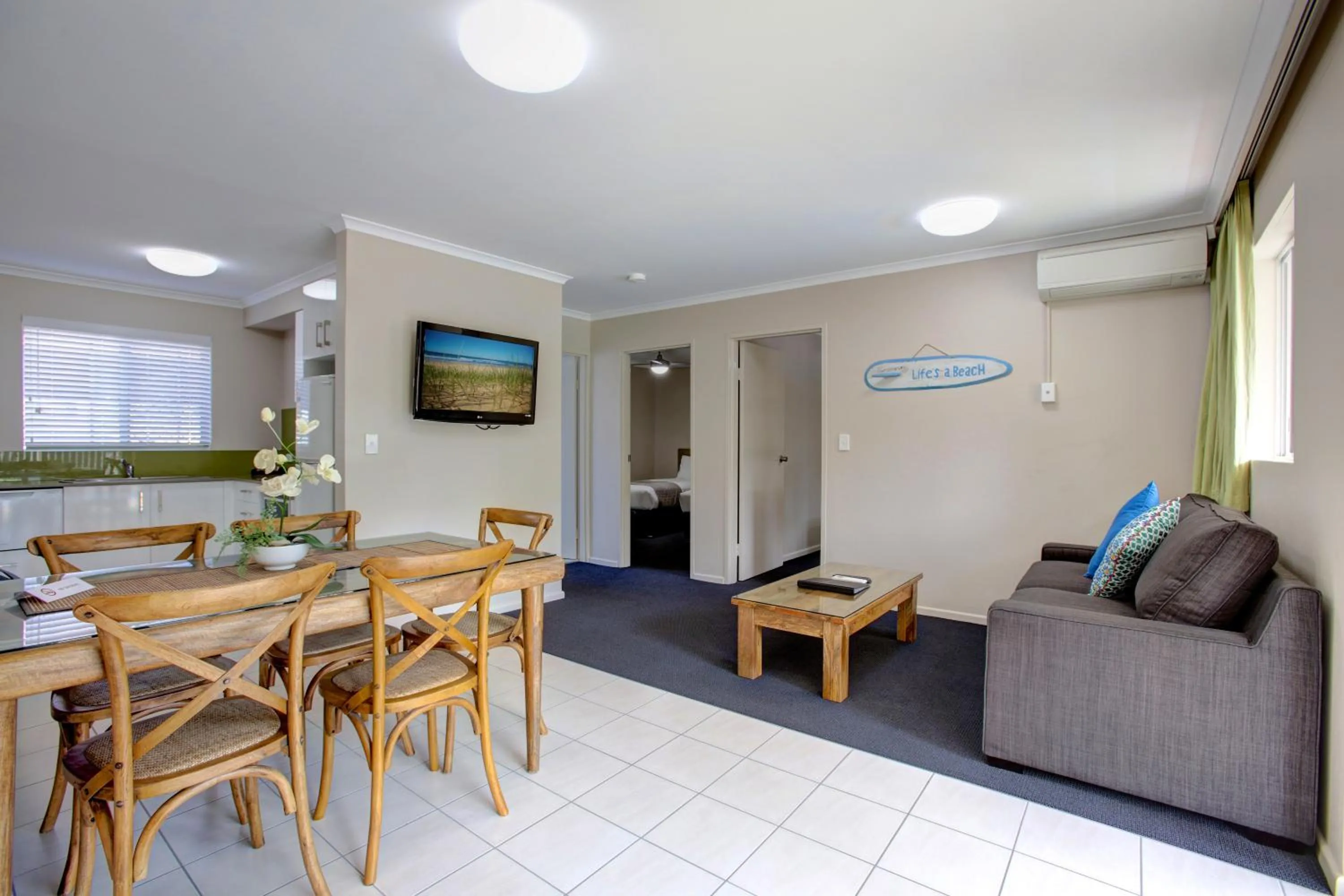 Photo of the whole room in Beachpark Apartments Coffs Harbour