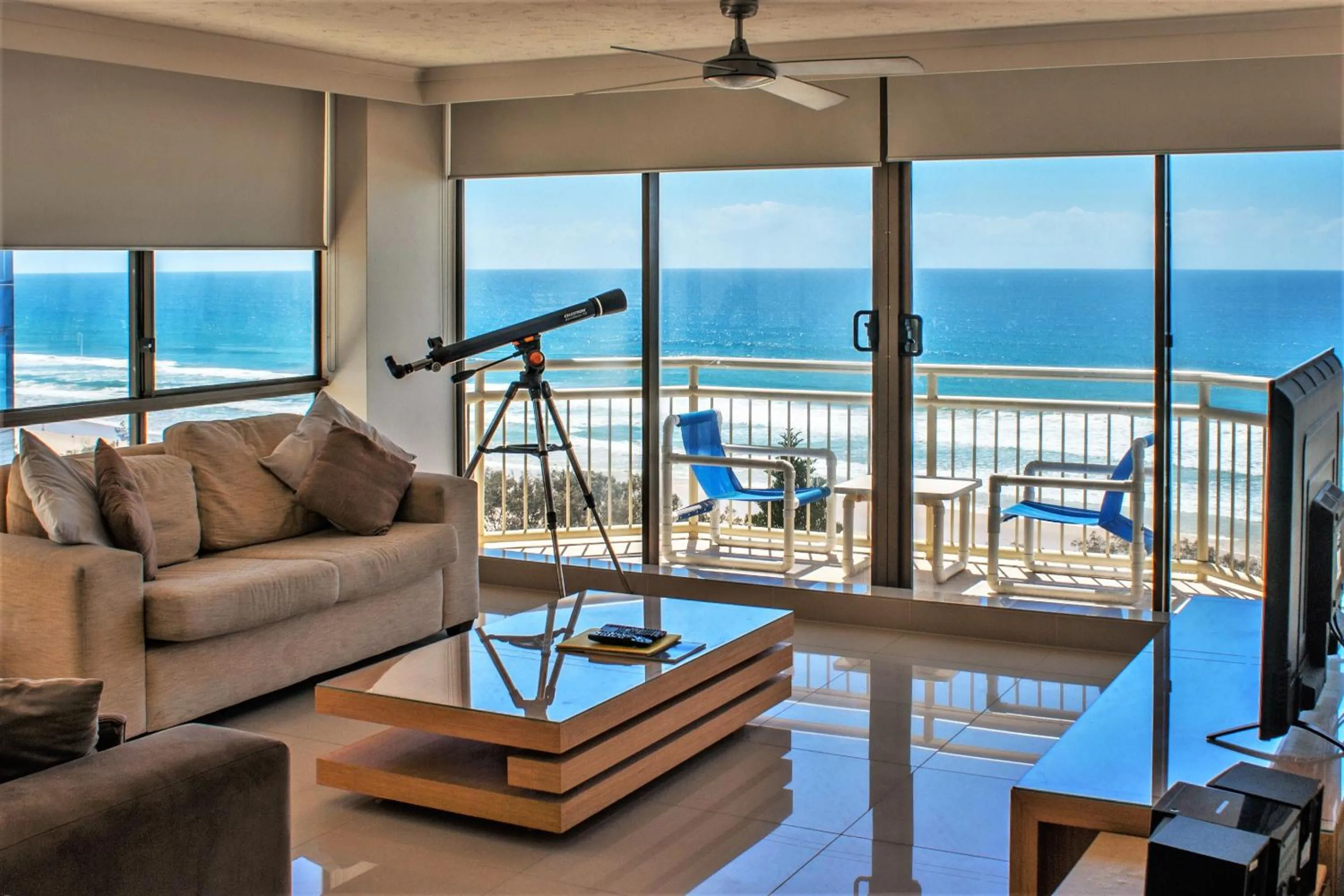 Living room in Seacrest Beachfront Apartments Gold Coast