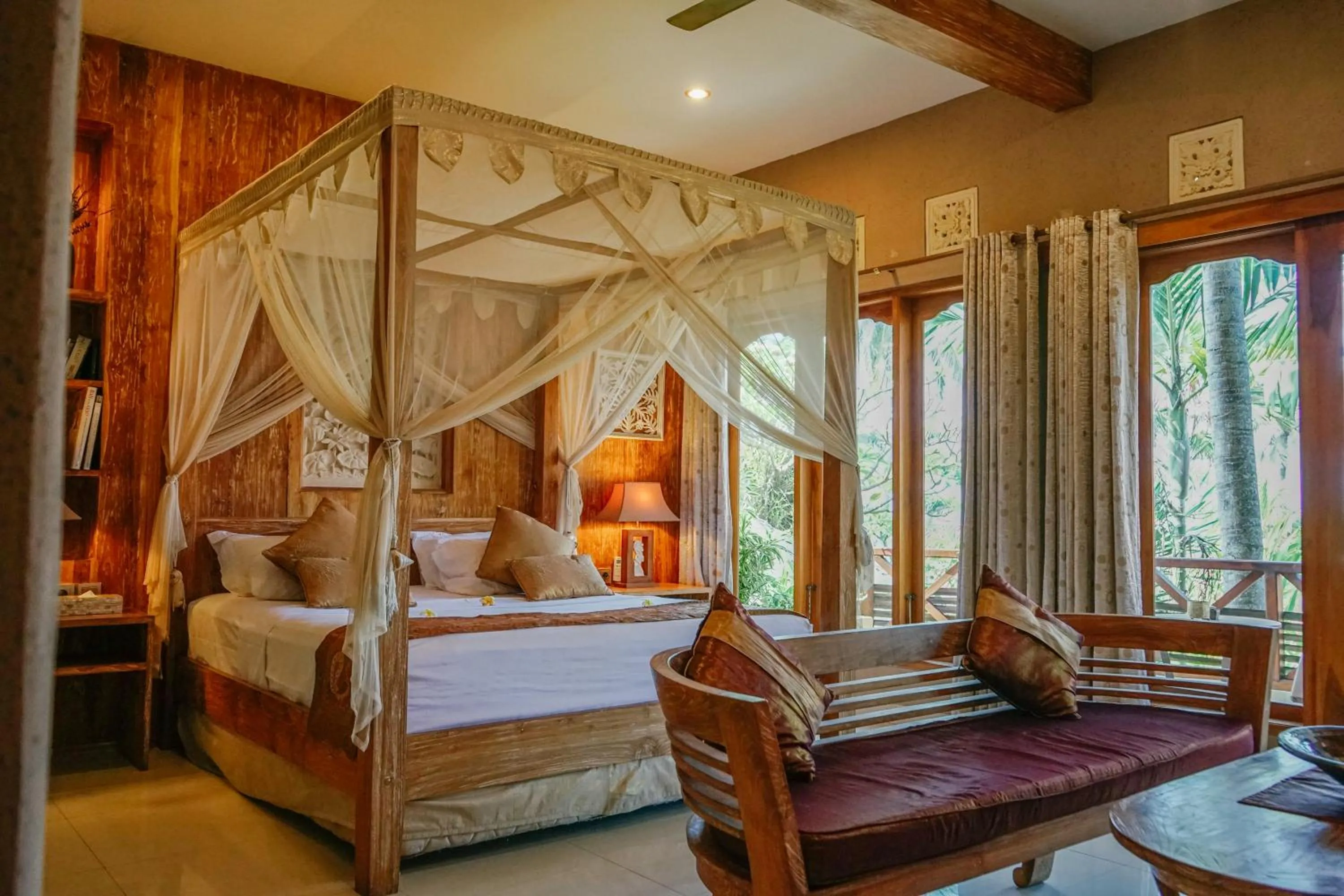 Living room, Bed in Puri Dajuma Beach Eco-Resort & Spa