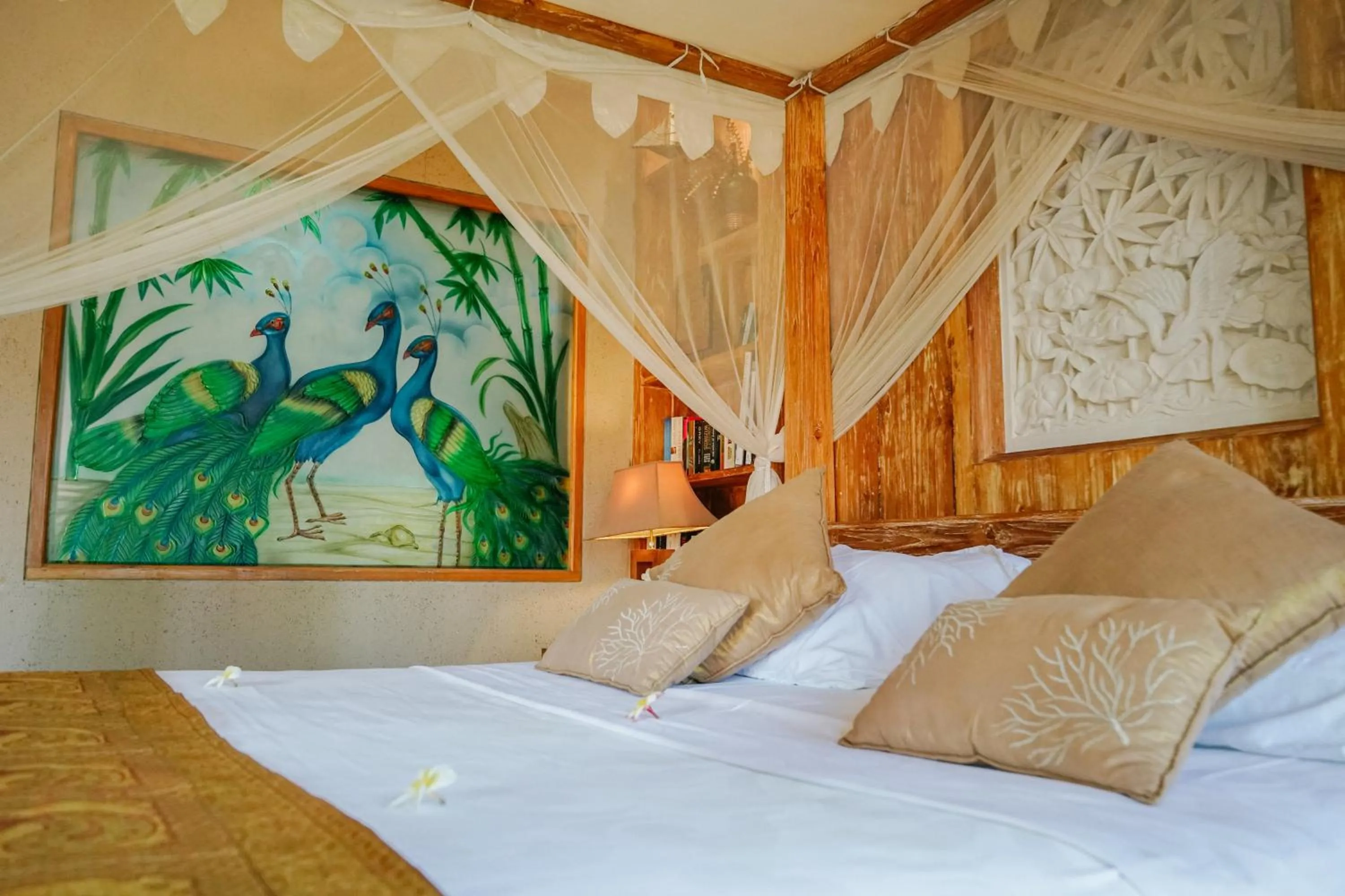 Bed in Puri Dajuma Beach Eco-Resort & Spa