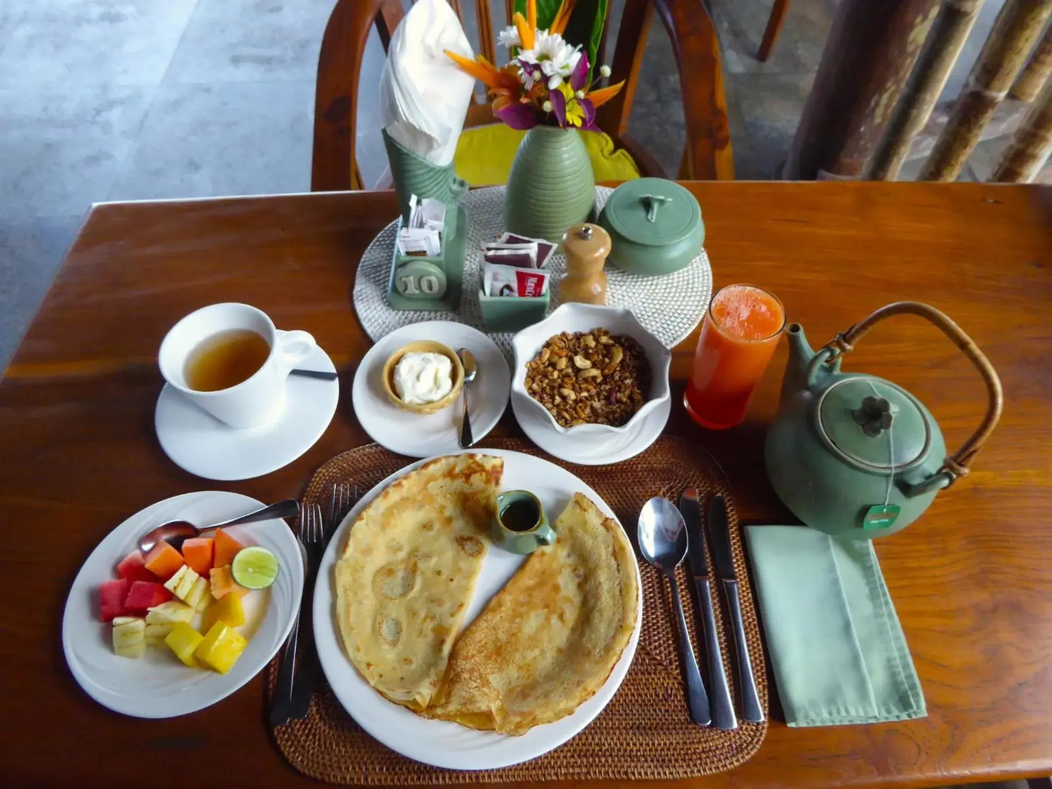Continental breakfast in Puri Dajuma Beach Eco-Resort & Spa Continental breakfast in Puri Dajuma Beach Eco-Resort & Spa