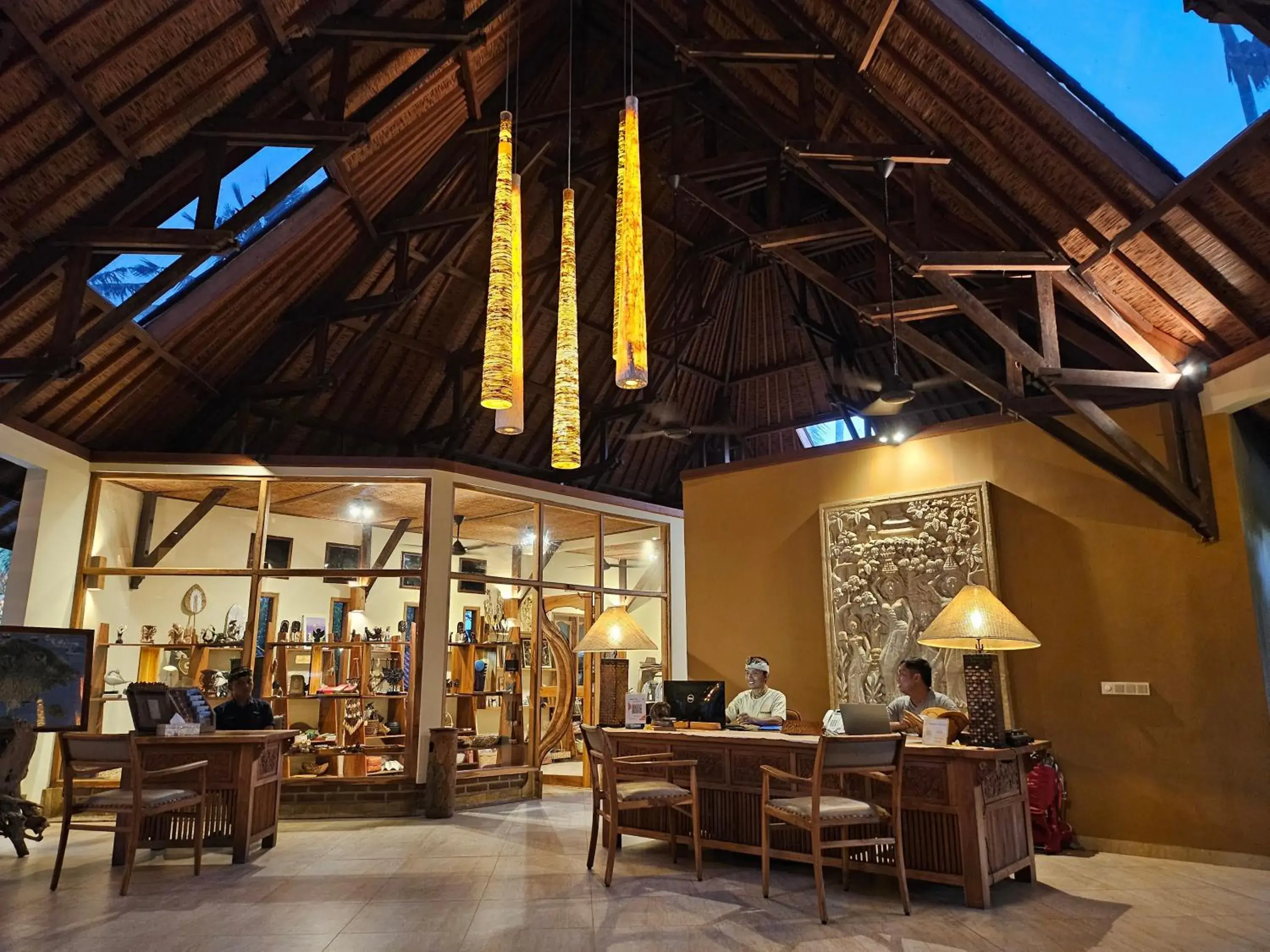 Lobby or reception in Puri Dajuma Beach Eco-Resort & Spa Lobby or reception in Puri Dajuma Beach Eco-Resort & Spa