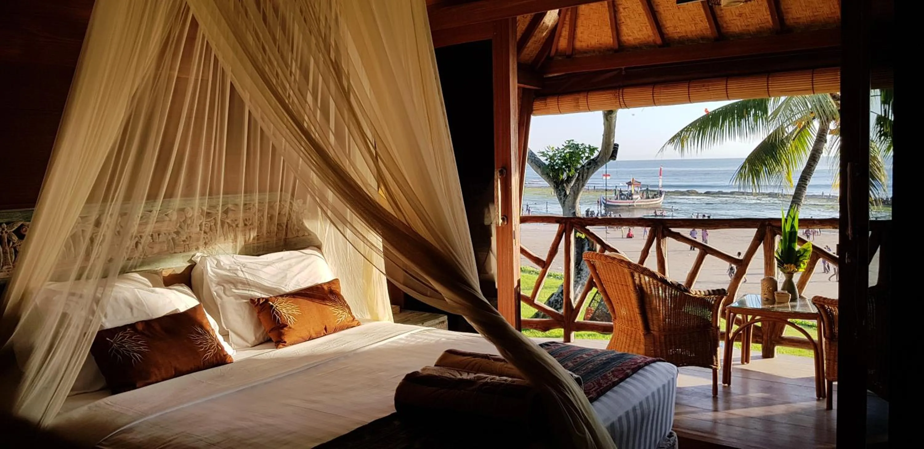 View (from property/room), Bed in Puri Dajuma Beach Eco-Resort & Spa