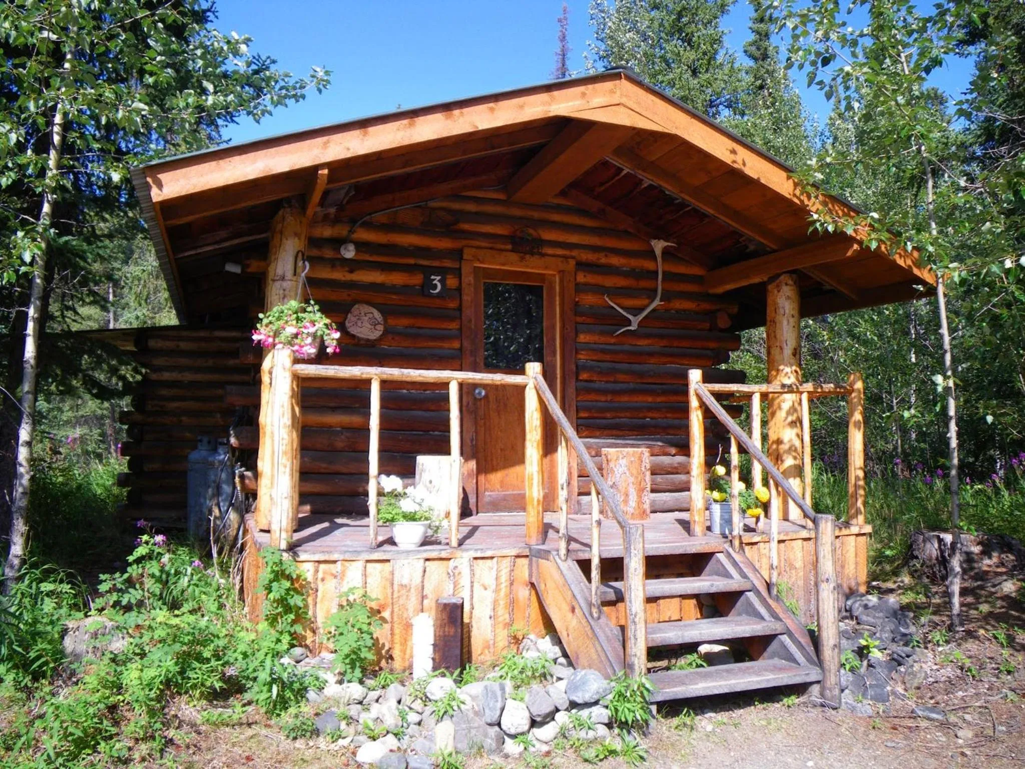 River view in Carlo Creek Cabins