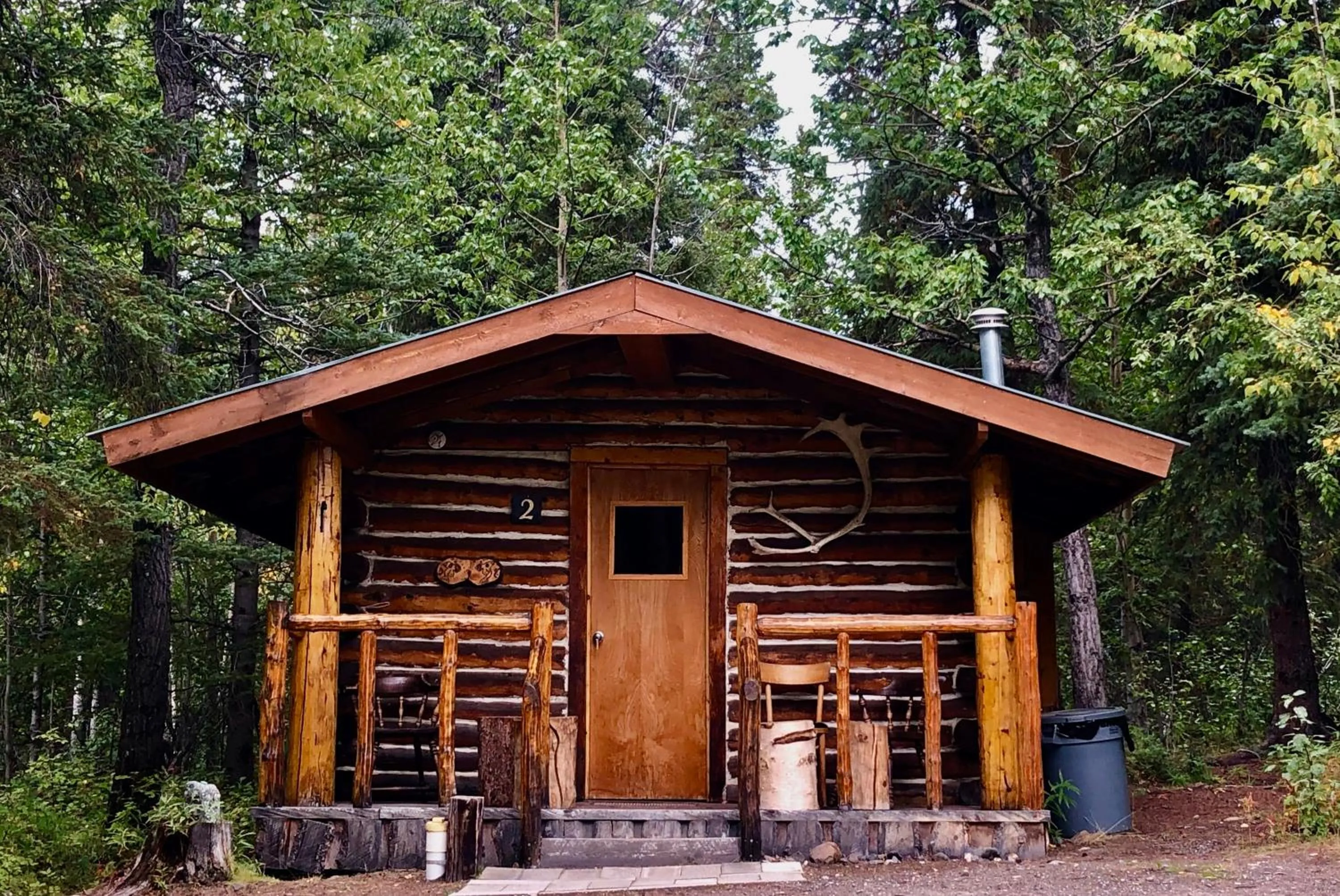 Garden view in Carlo Creek Cabins