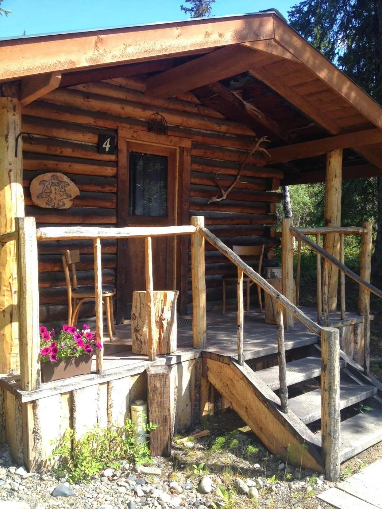 River view in Carlo Creek Cabins