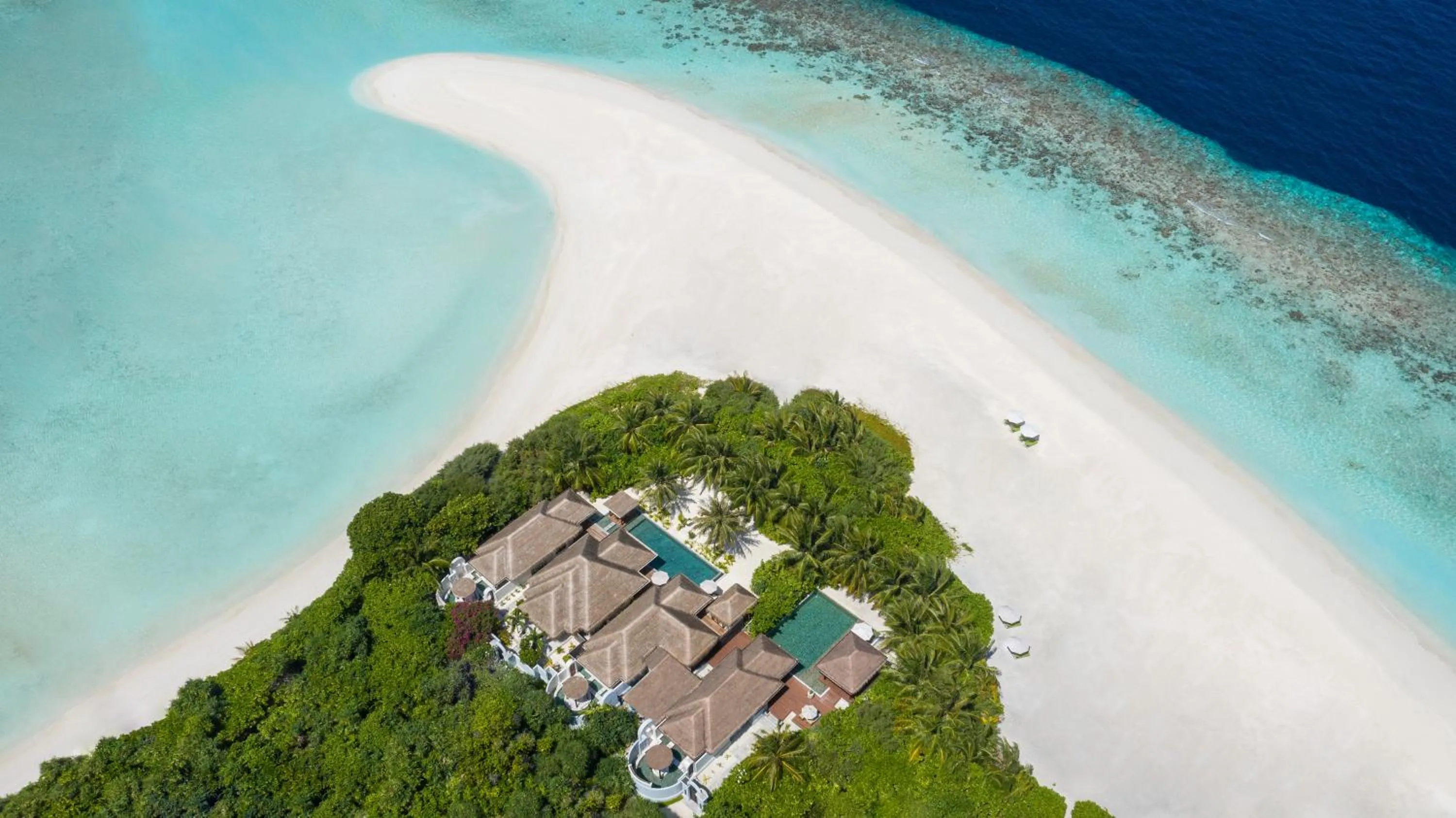 Bird's eye view in Anantara Kihavah Maldives Villas