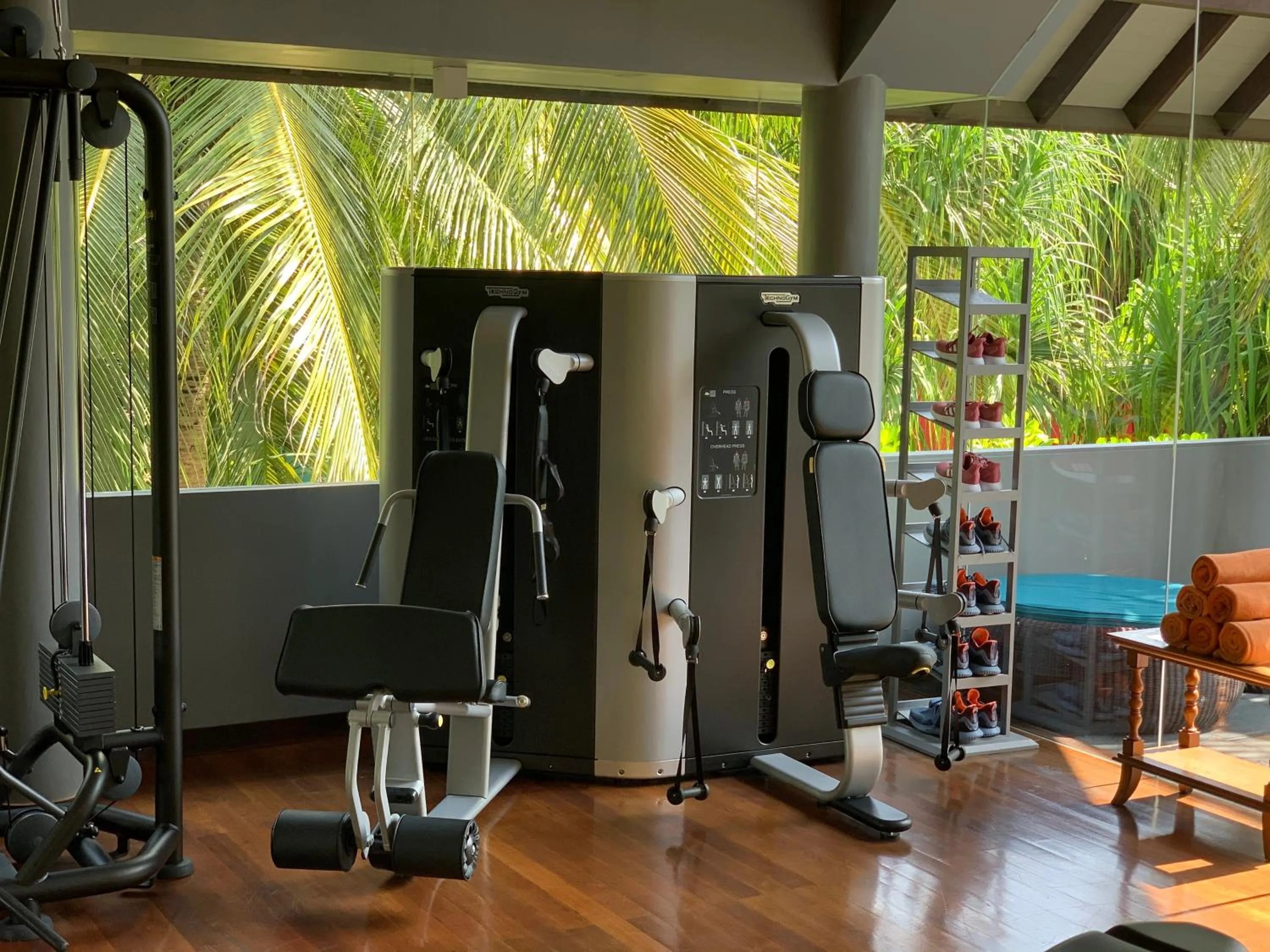 Fitness centre/facilities in Anantara Kihavah Maldives Villas