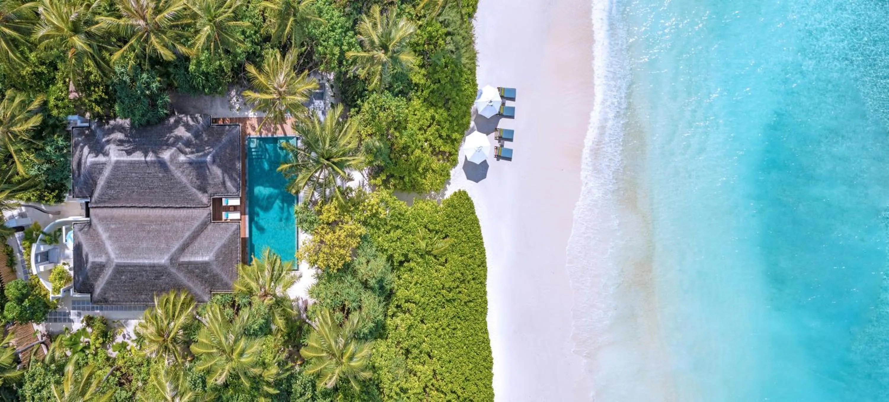 Bird's eye view in Anantara Kihavah Maldives Villas