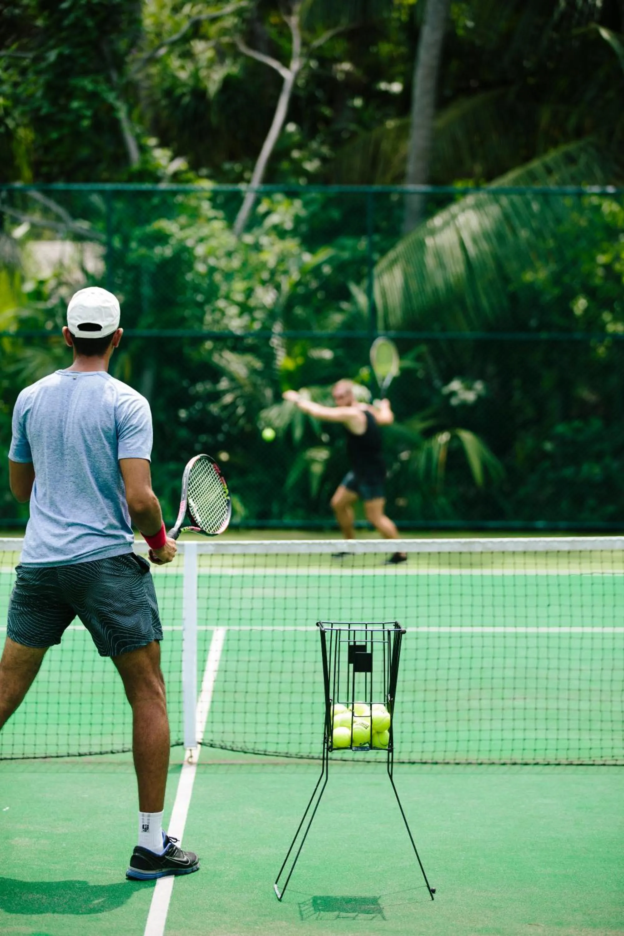 Tennis court in Anantara Kihavah Maldives Villas