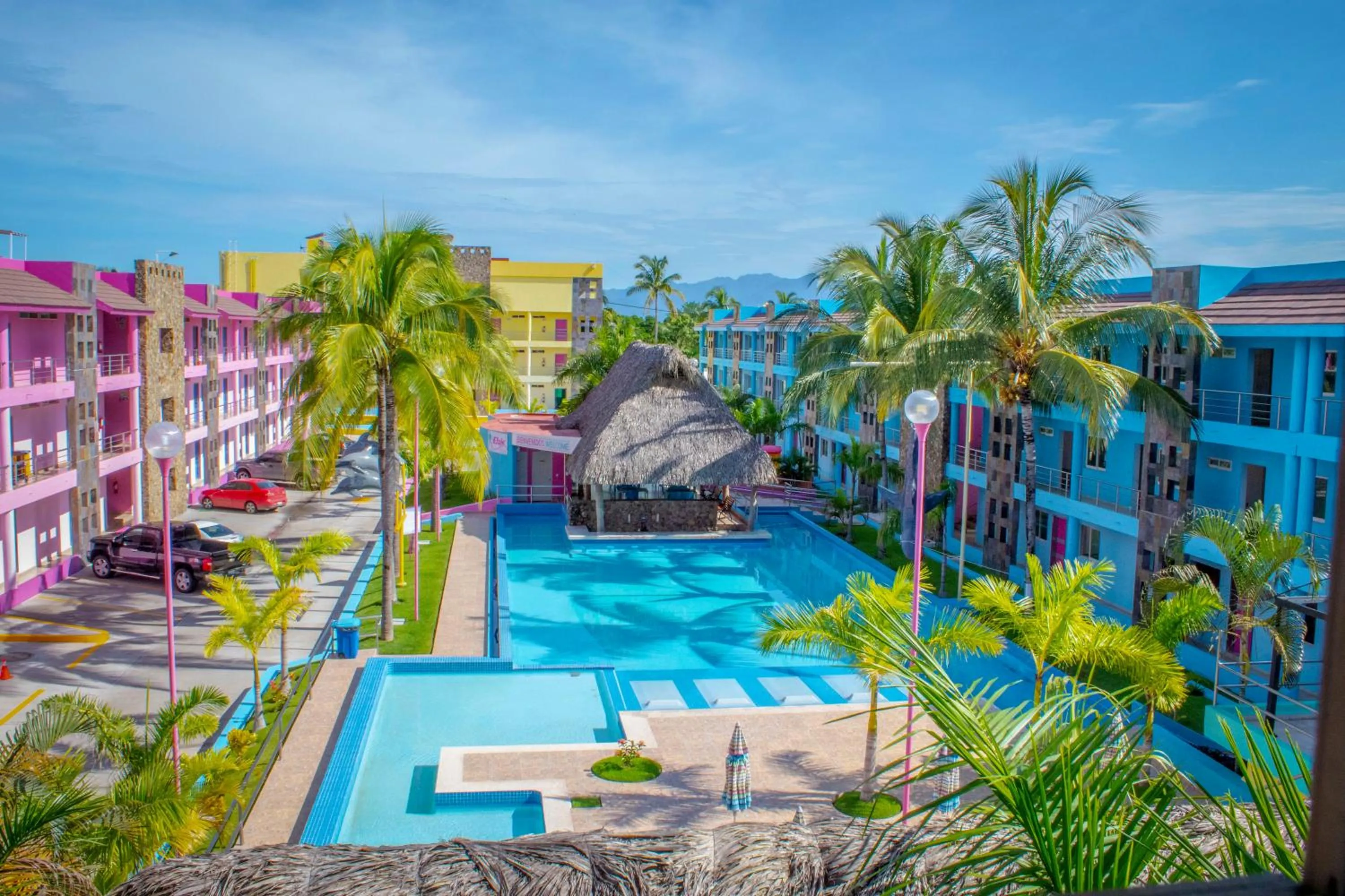 Pool view in Miami Inn