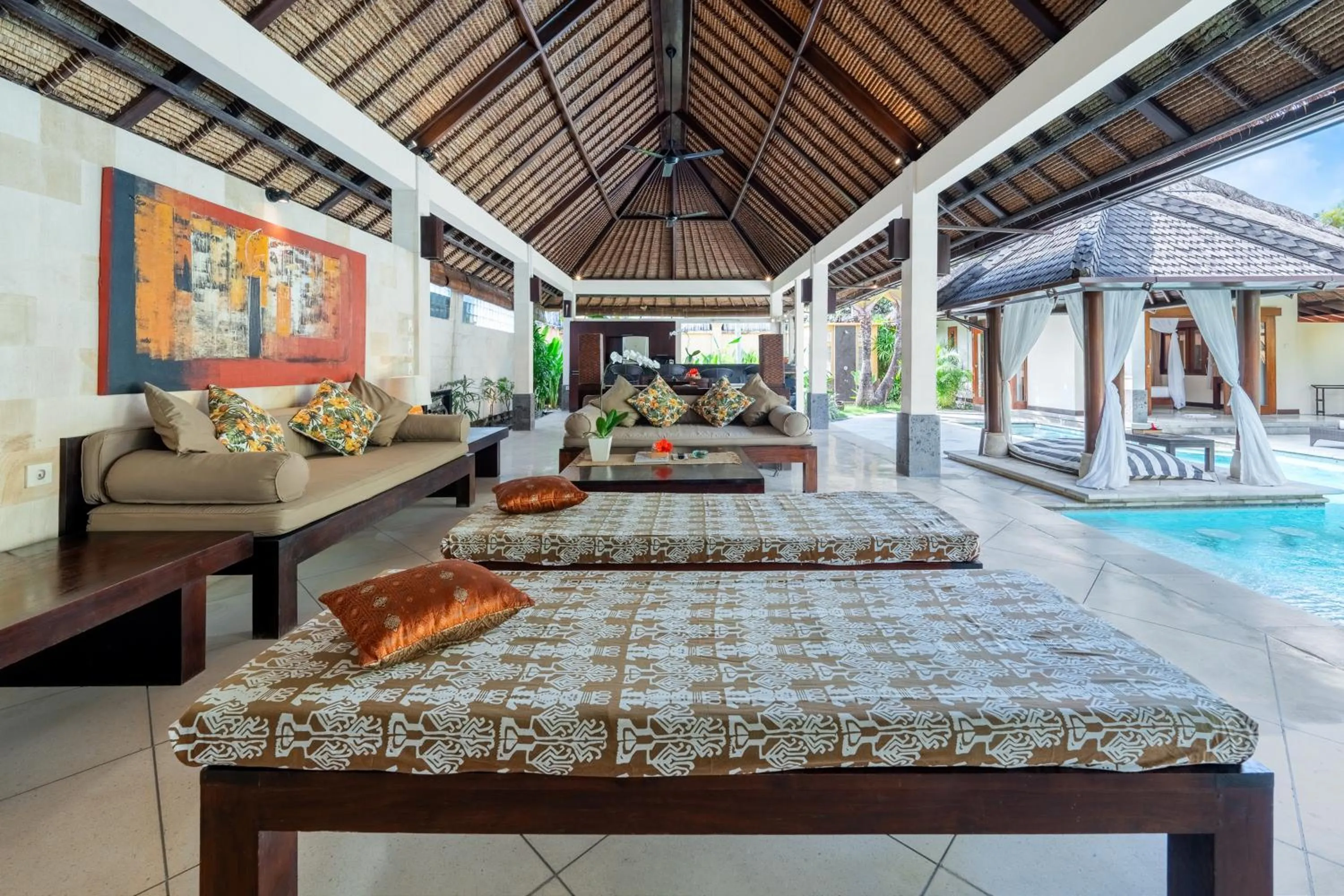 Seating area in The Maya Seminyak Villas