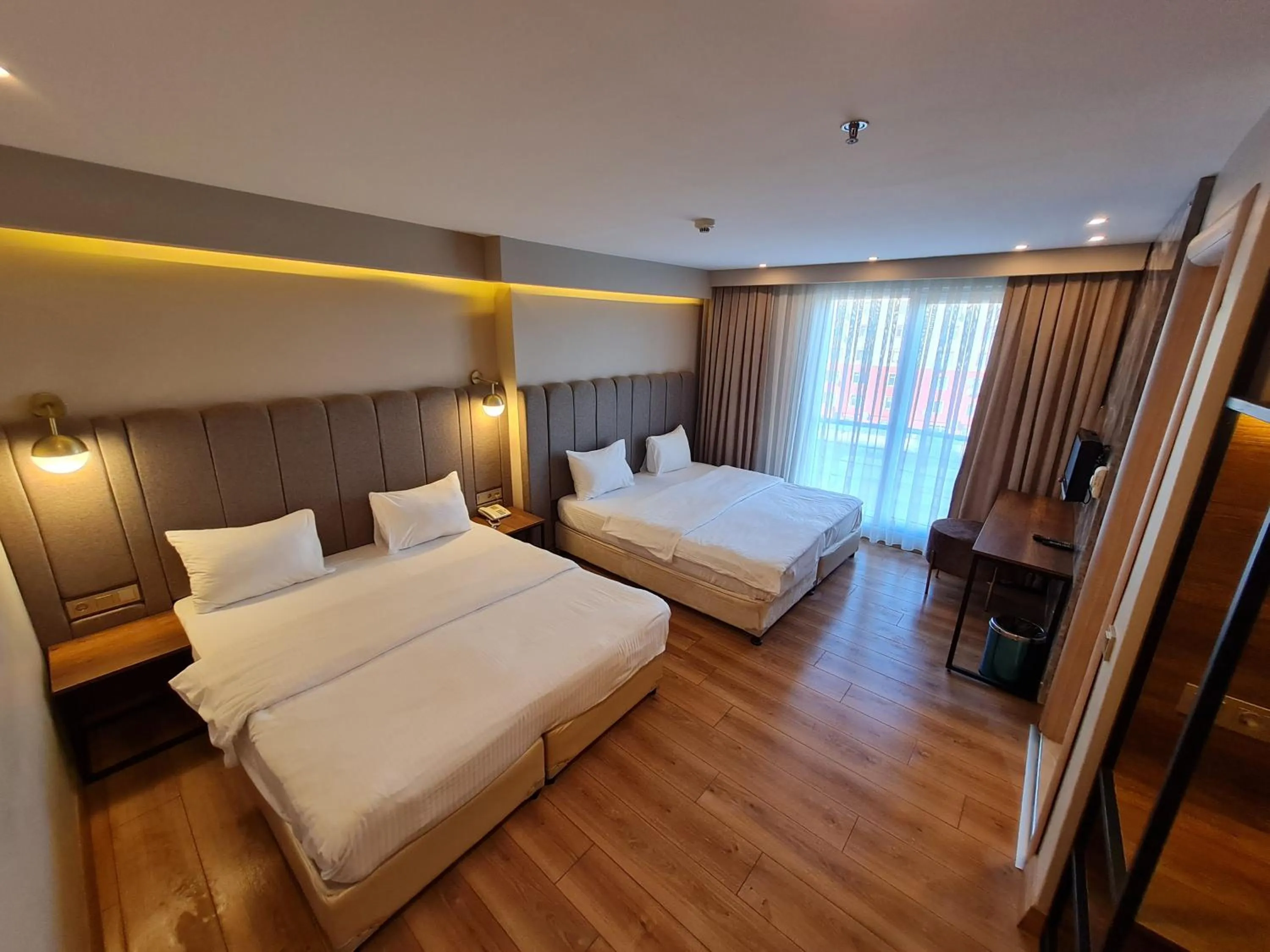 Photo of the whole room, Bed in Air Boss Istanbul Airport and Fair Hotel