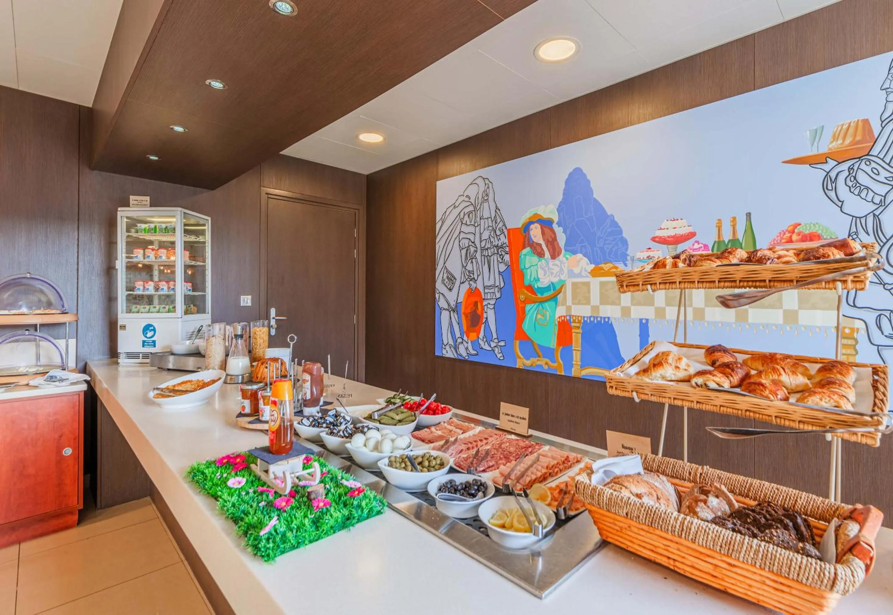 Buffet breakfast in B&B HOTEL Colmar Liberté 4 étoiles