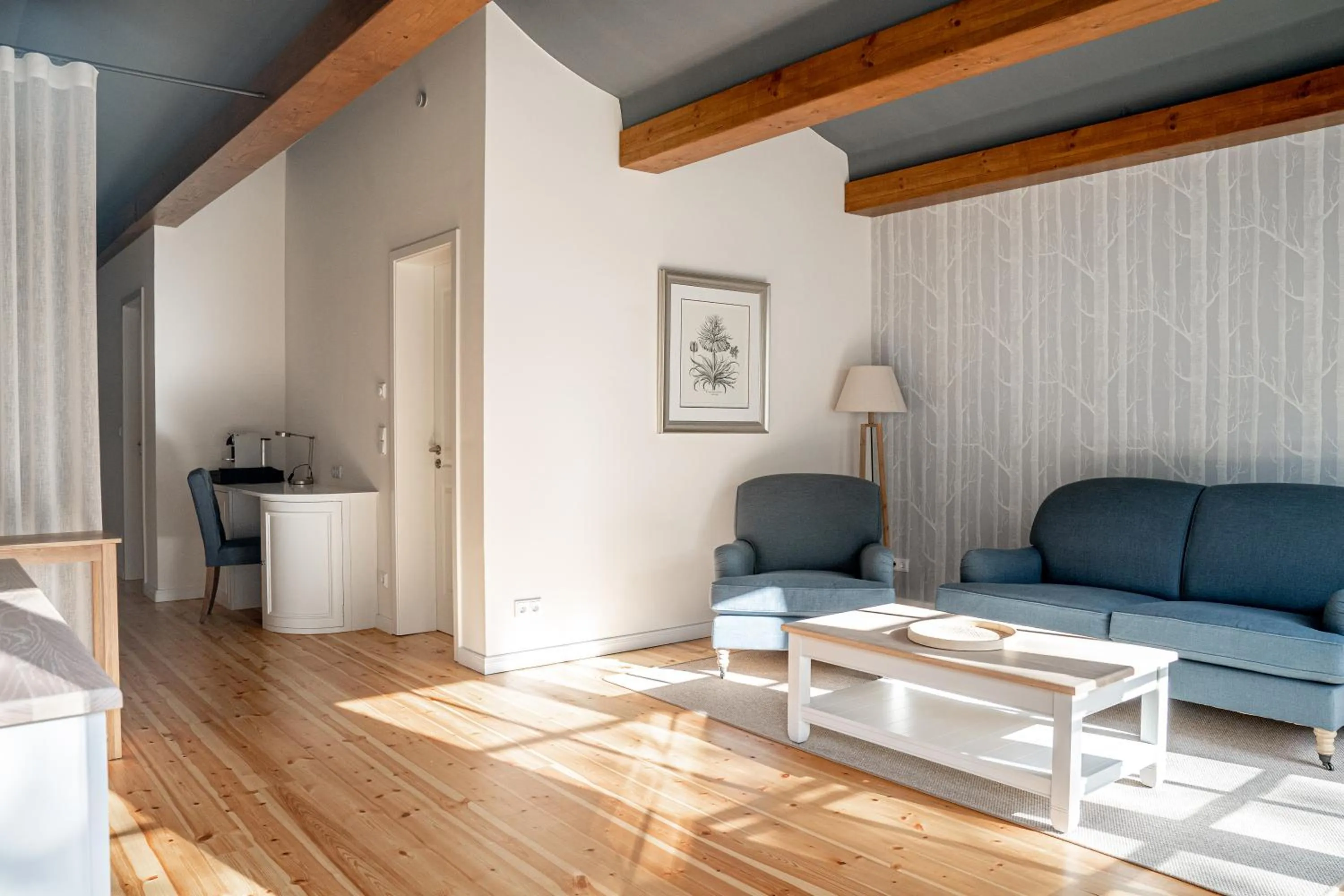 Living room in Hotel Waldhaus Prieros