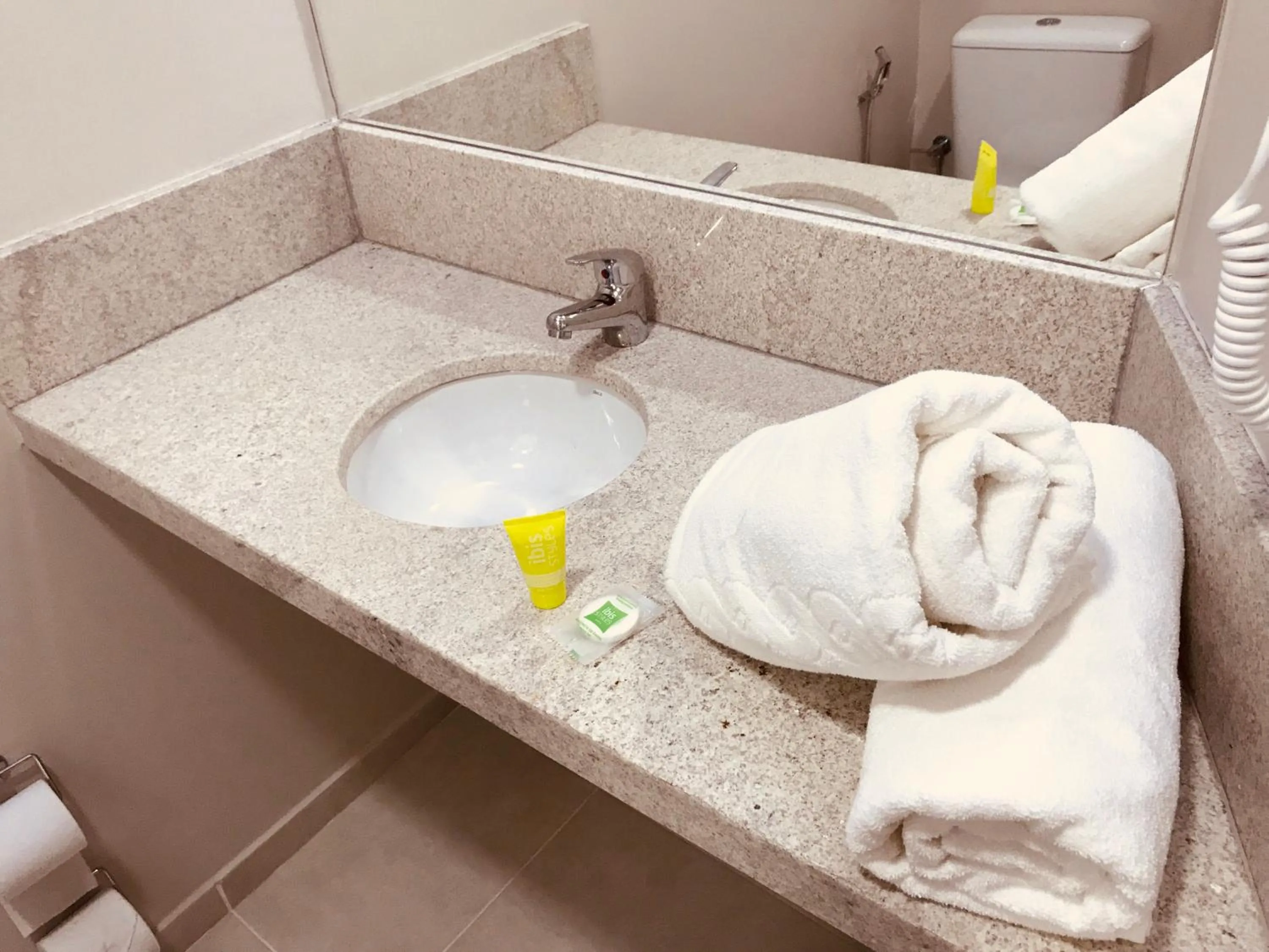 Bathroom in ibis Styles Três Rios