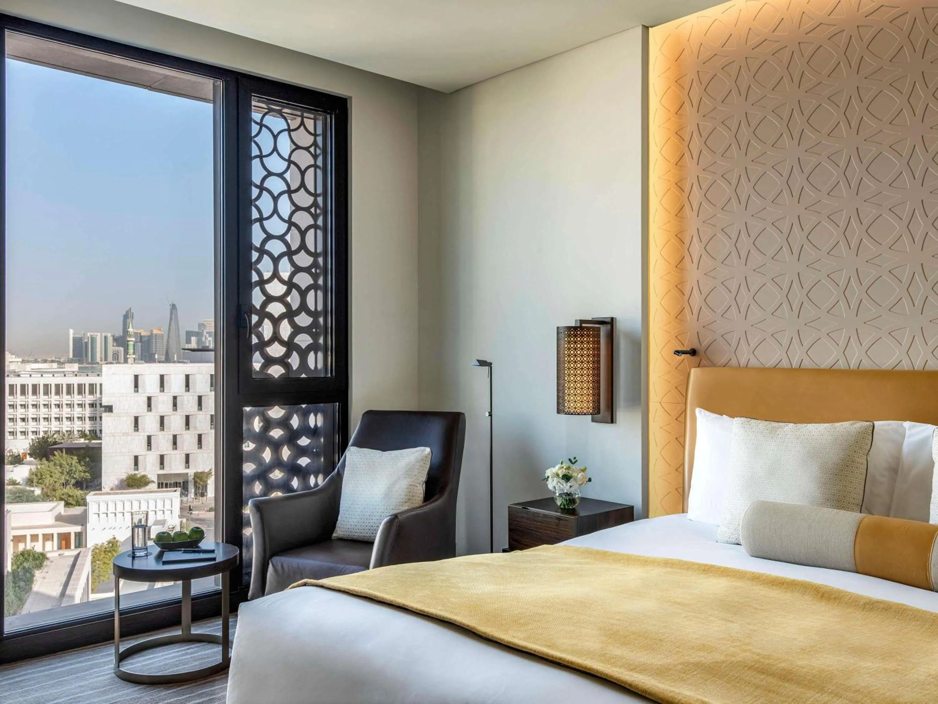 Bedroom, Bed in Alwadi Hotel Doha - MGallery Collection