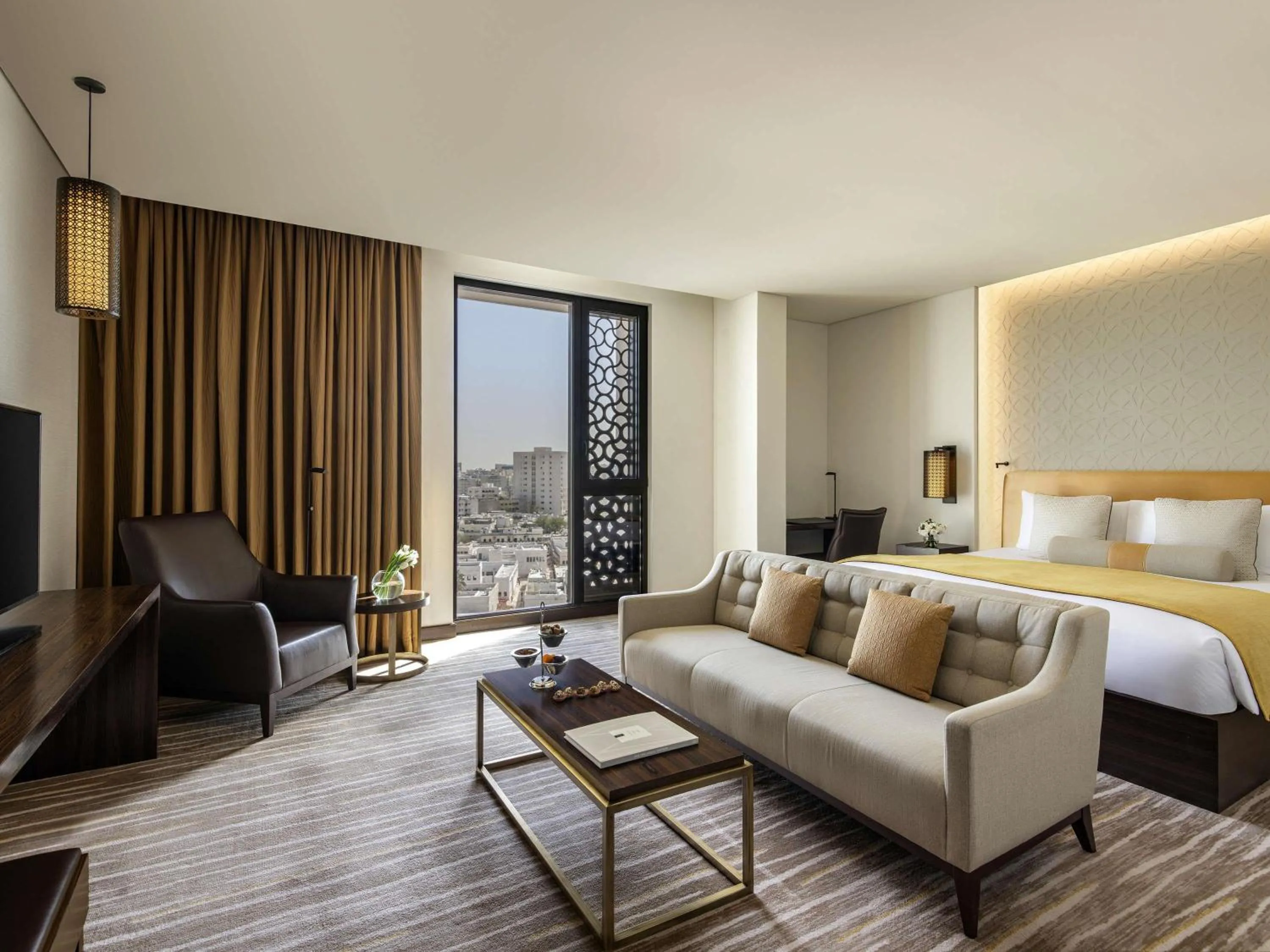 Bedroom, Bed in Alwadi Hotel Doha - MGallery Collection