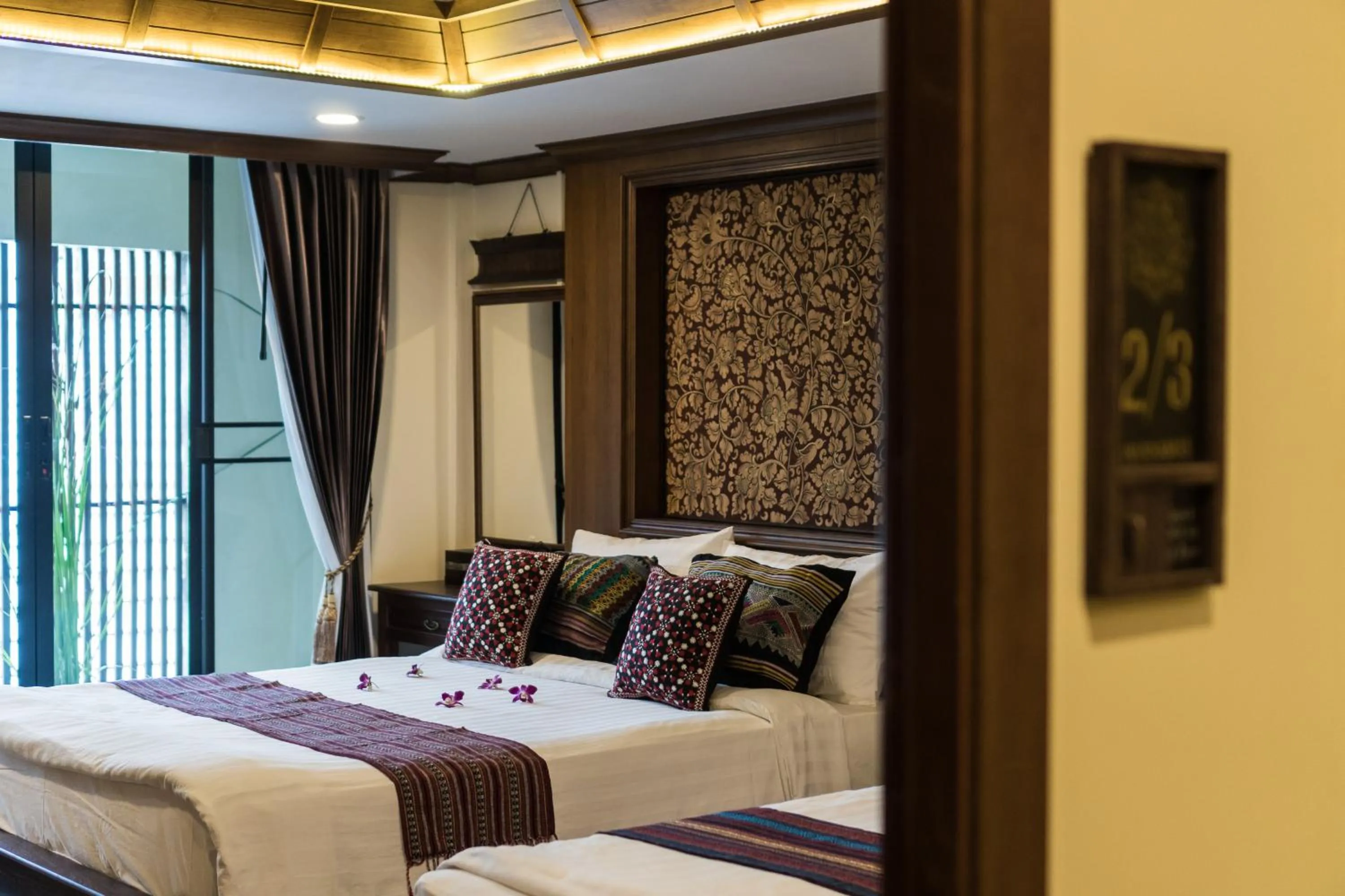 Decorative detail, Bed in Wannamas Chiangmai Boutique House