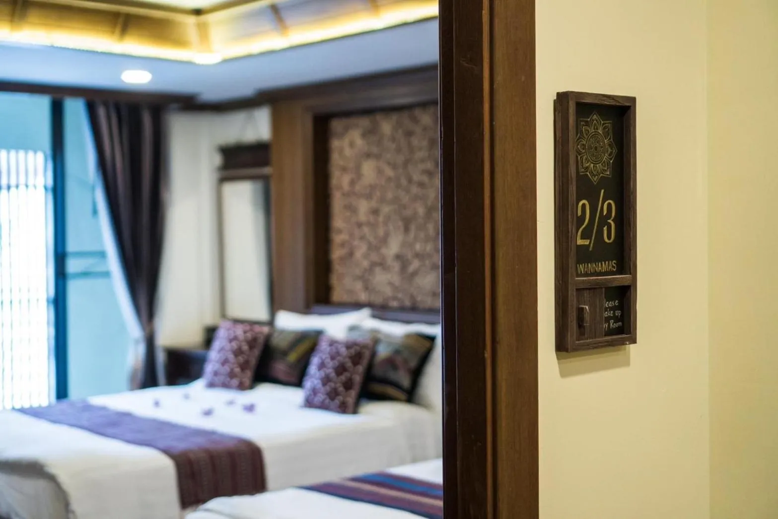 Decorative detail, Bed in Wannamas Chiangmai Boutique House