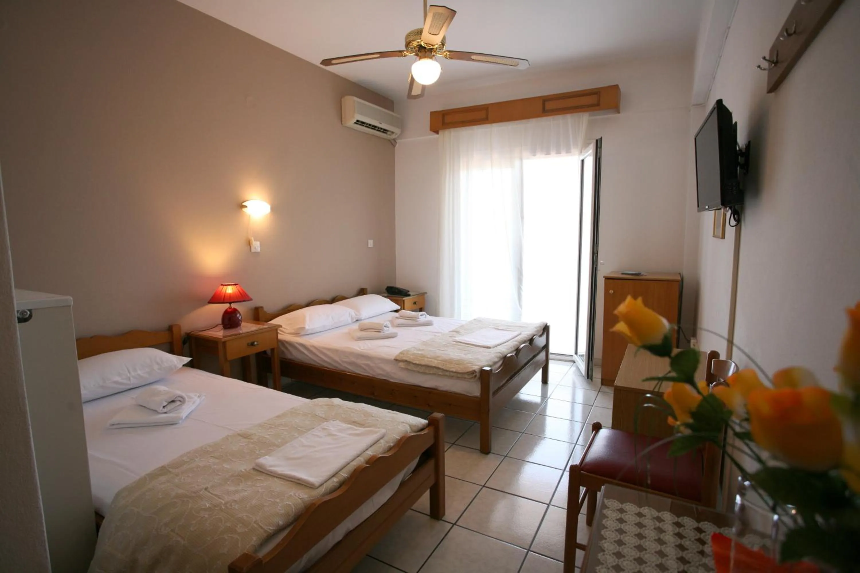 Bedroom, Bed in Olympus View Rooms Sauna & Spa