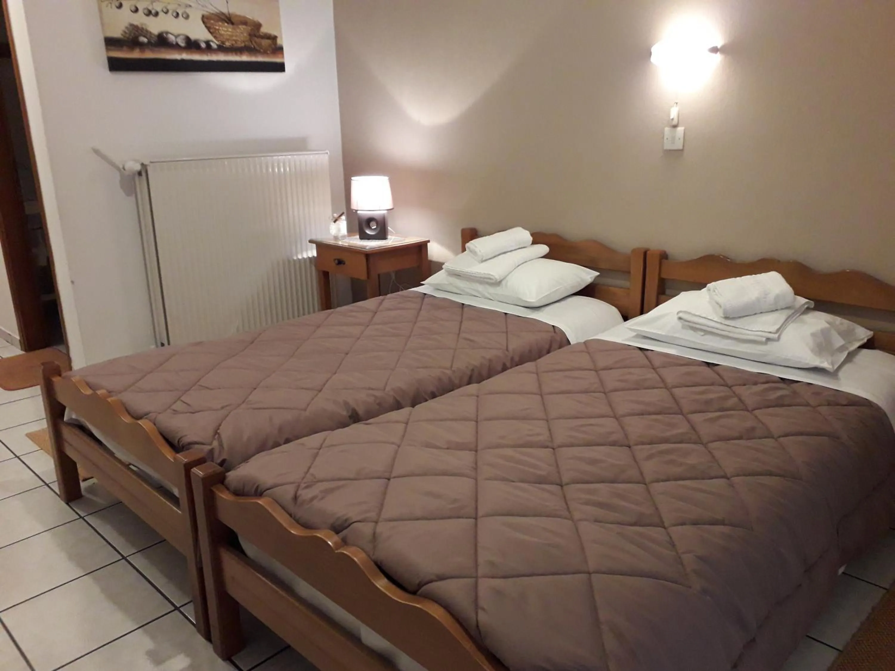 Bedroom, Bed in Olympus View Rooms Sauna & Spa