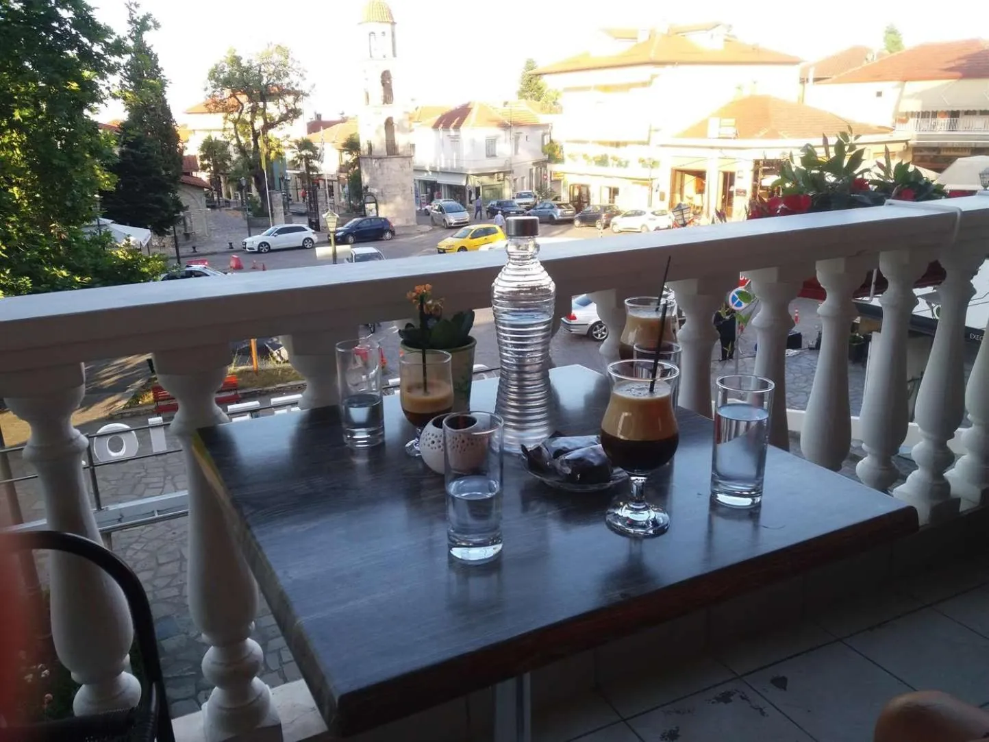 Balcony/Terrace in Olympus View Rooms Sauna & Spa