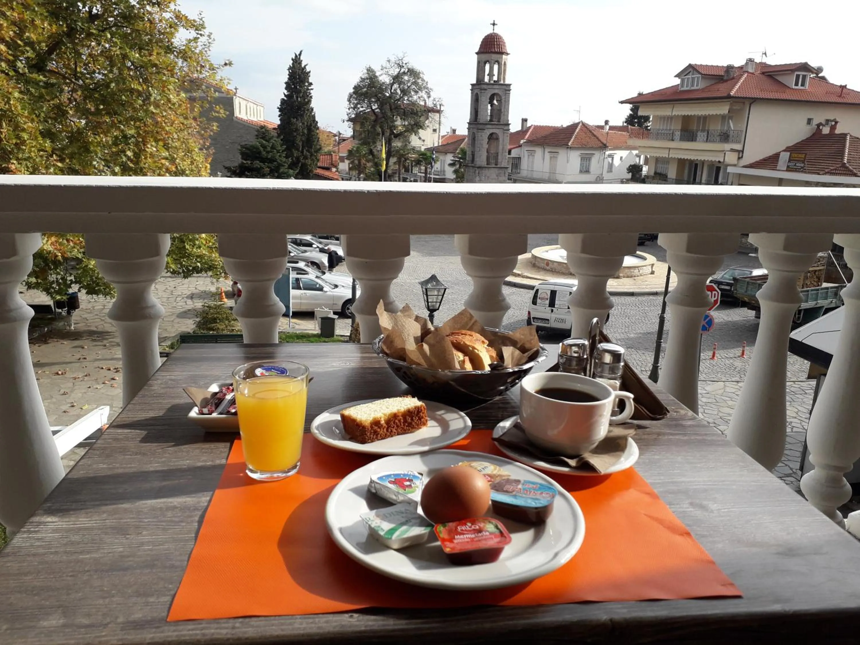 Balcony/Terrace in Olympus View Rooms Sauna & Spa