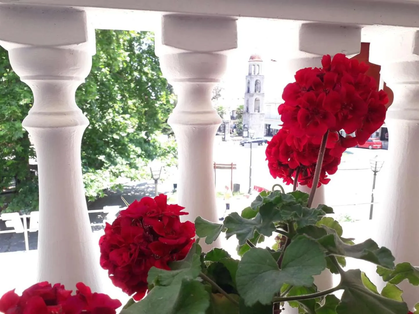 Balcony/Terrace in Olympus View Rooms Sauna & Spa