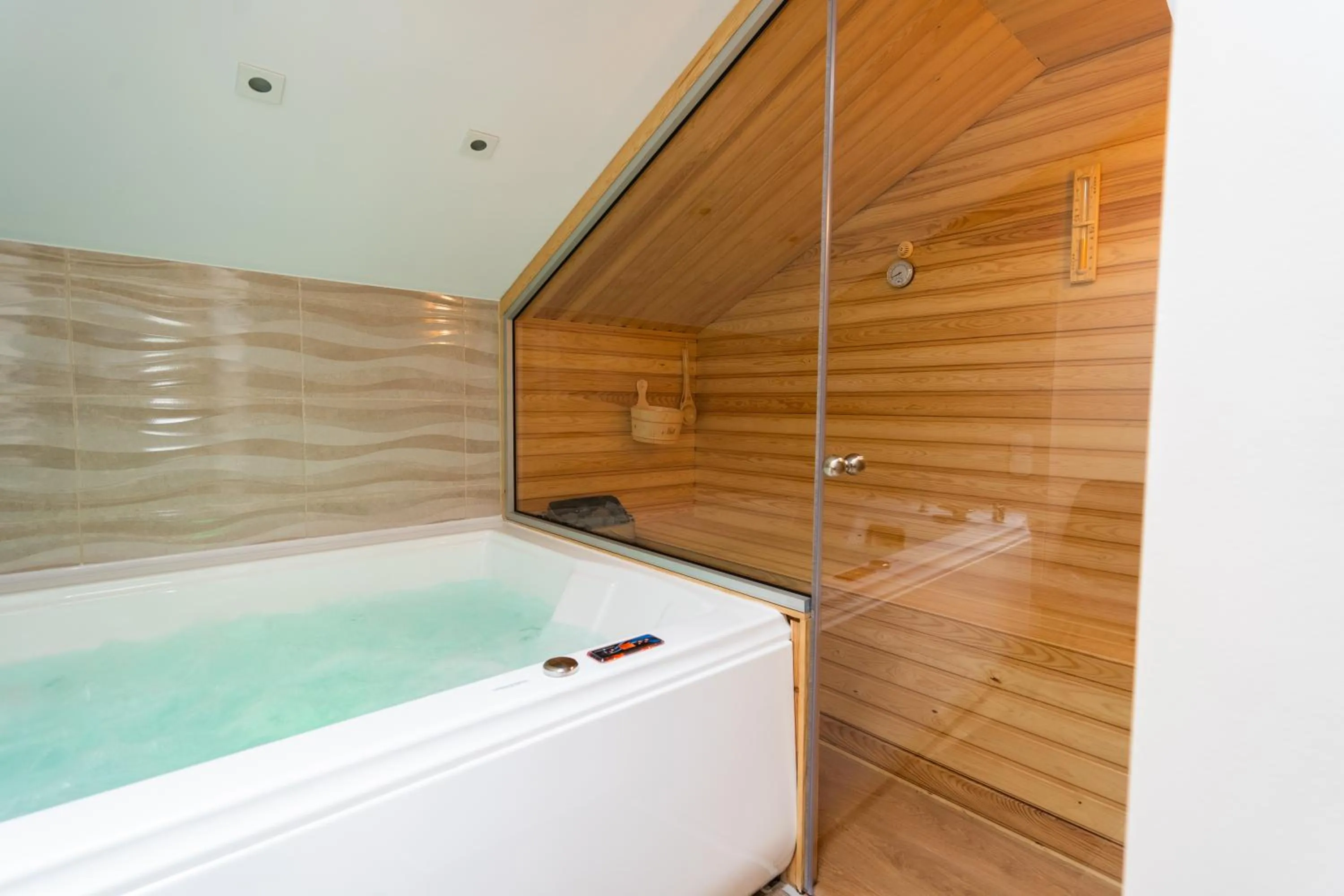Spa and wellness centre/facilities in Olympus View Rooms Sauna & Spa