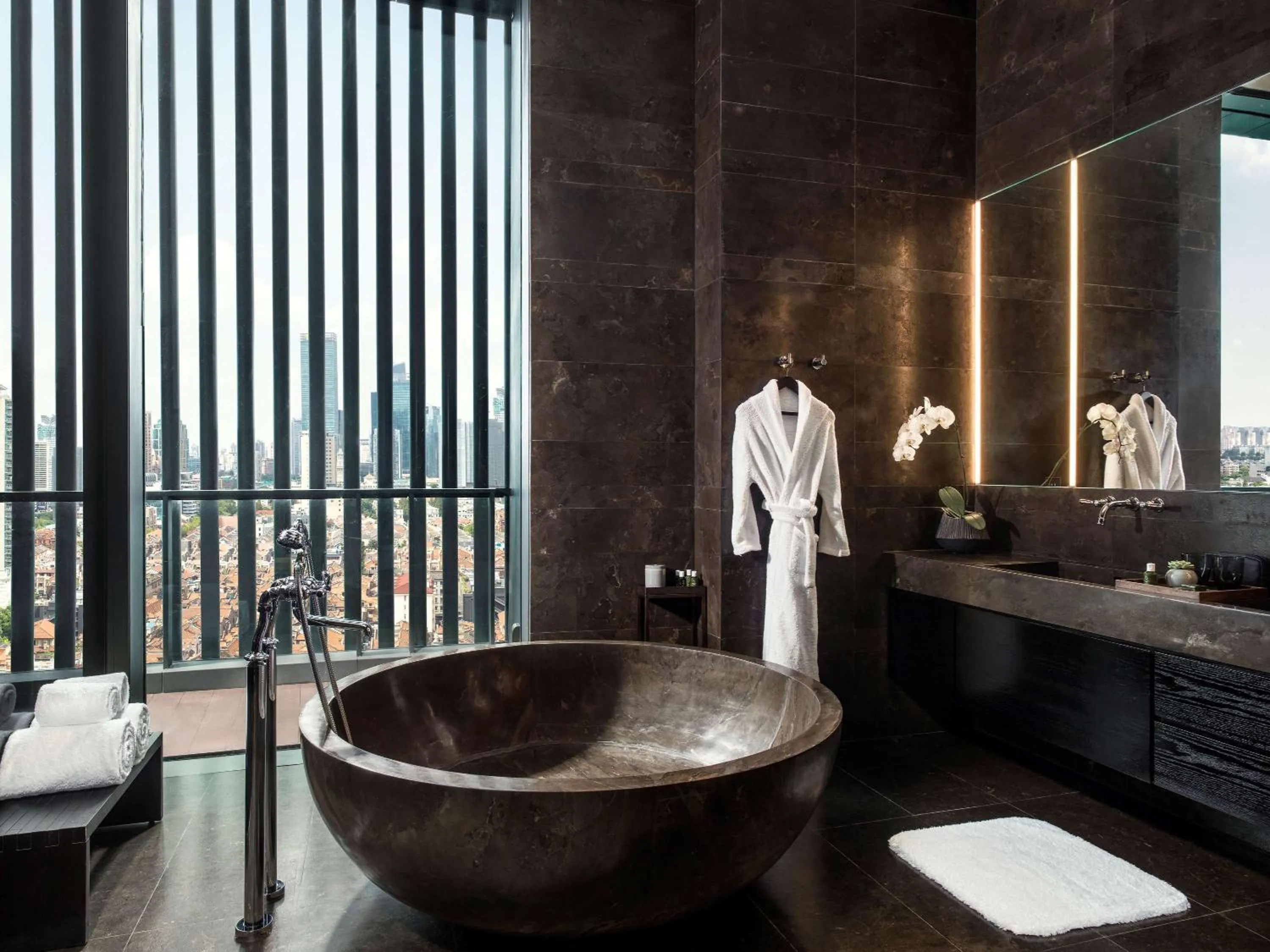 Bathroom in Upper House Shanghai - Former The Middle House