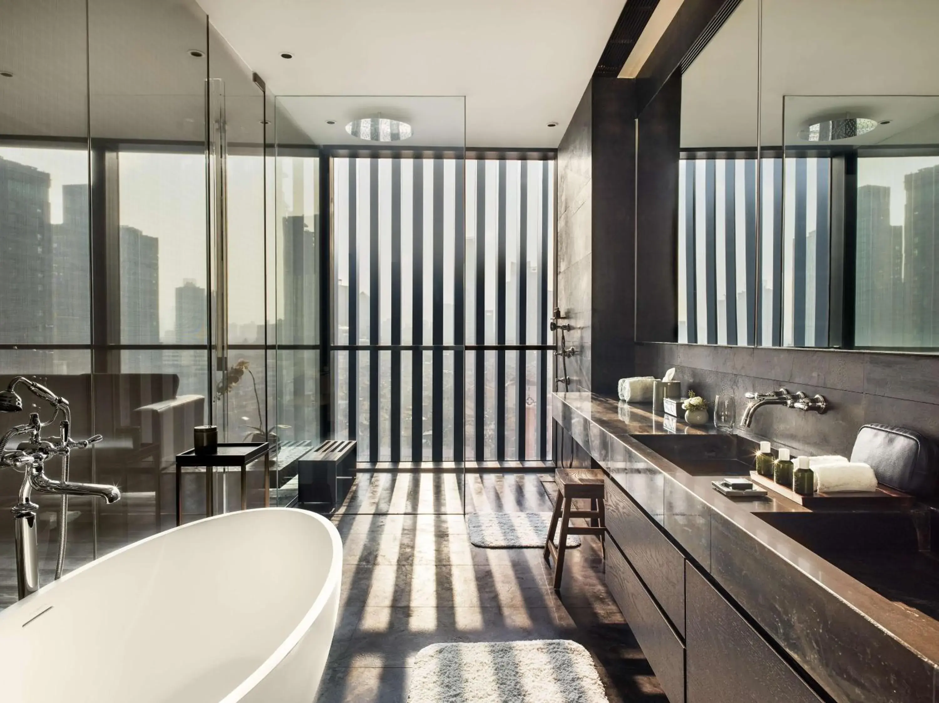 Bathroom in Upper House Shanghai - Former The Middle House Bathroom in Upper House Shanghai - Former The Middle House