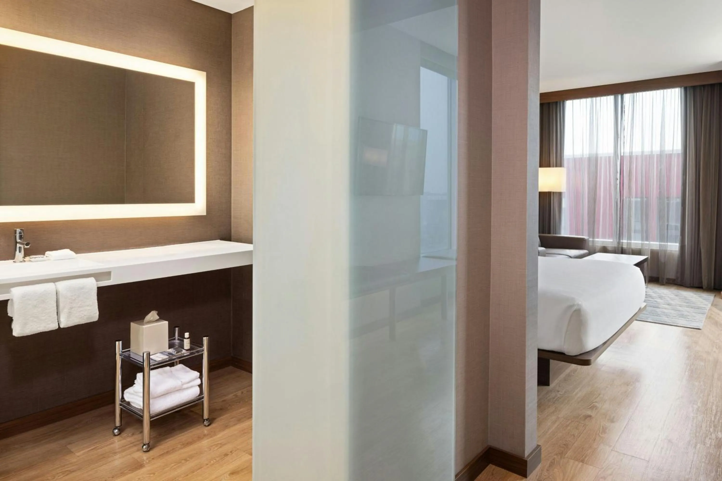 Photo of the whole room, Bed in AC Hotel by Marriott Minneapolis West End