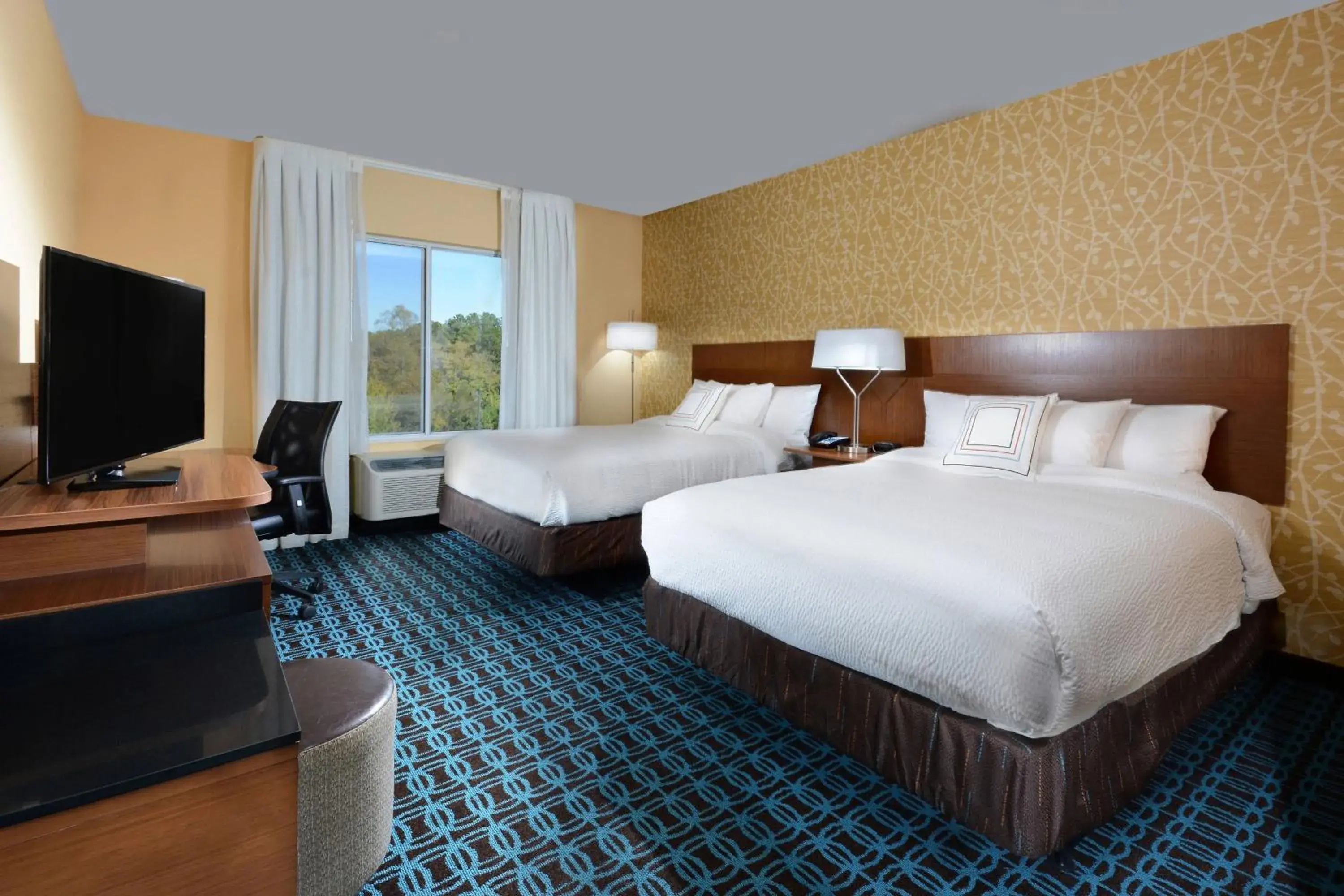 Queen Room with Two Queen Beds in Fairfield Inn & Suites by Marriott Raleigh Capital Blvd./I-540 Queen Room with Two Queen Beds in Fairfield Inn & Suites by Marriott Raleigh Capital Blvd./I-540