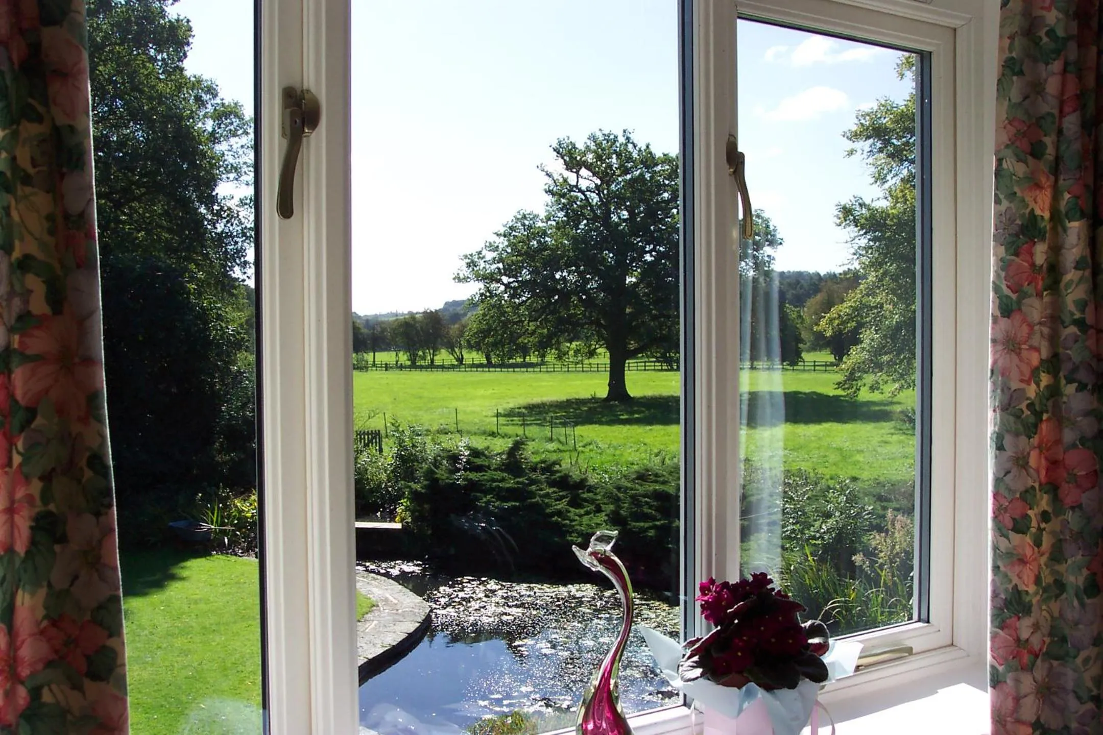 Garden view in Mayertorne Cottage