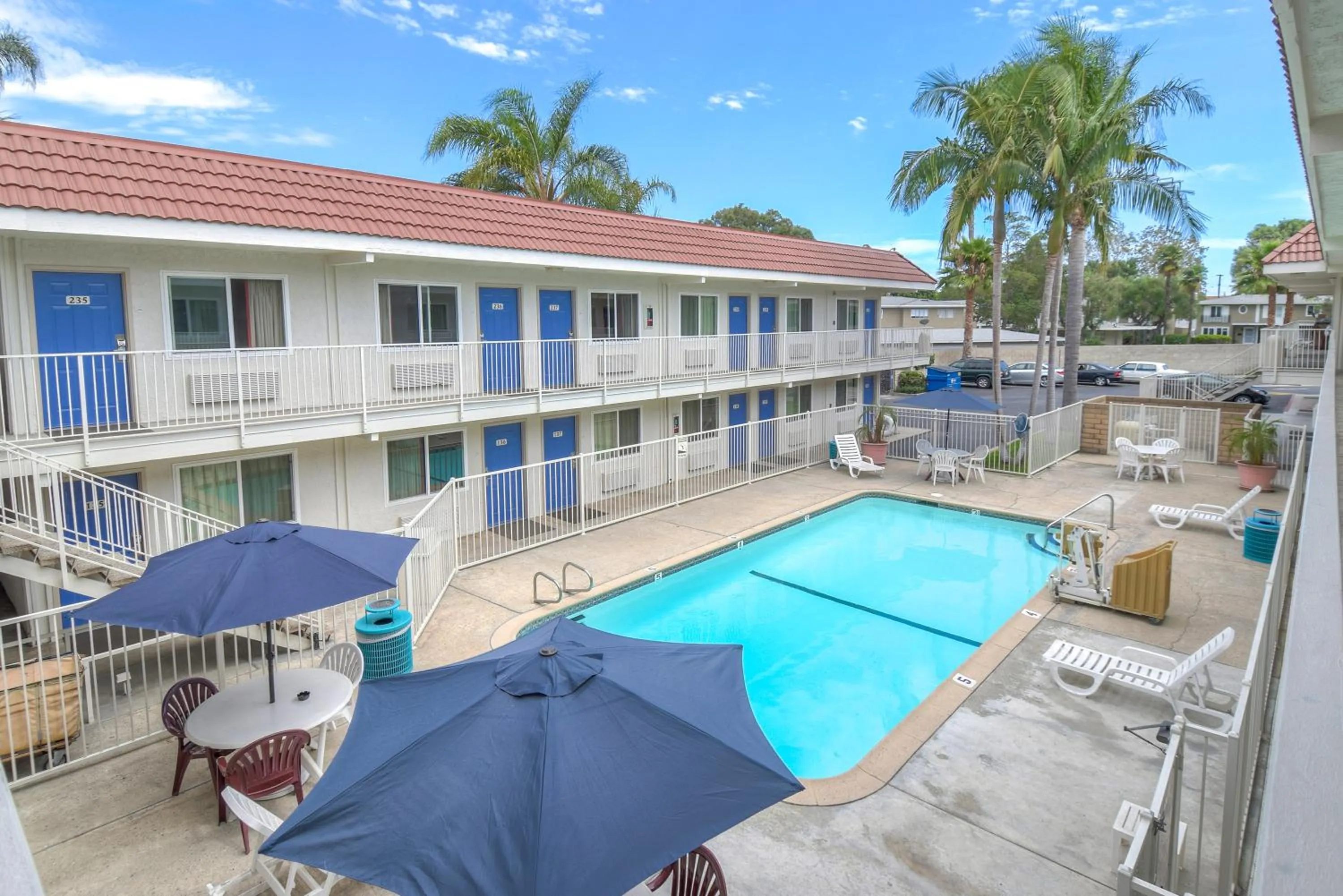 Swimming pool in Motel 6-Costa Mesa, CA