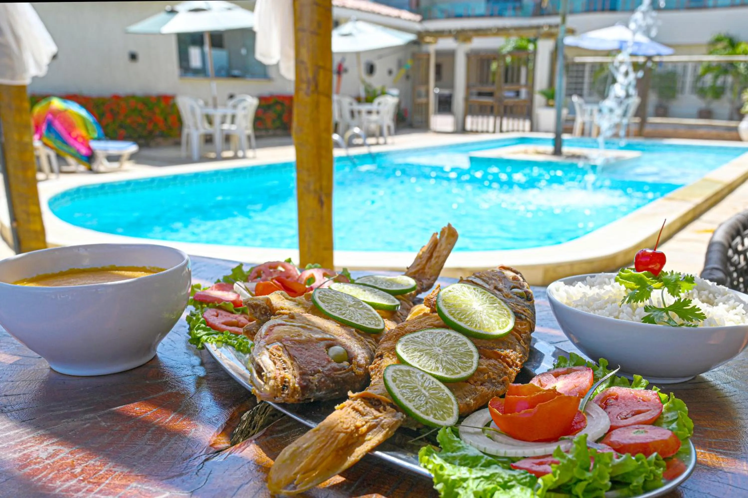 Food and drinks in Pousada Shalom Beach