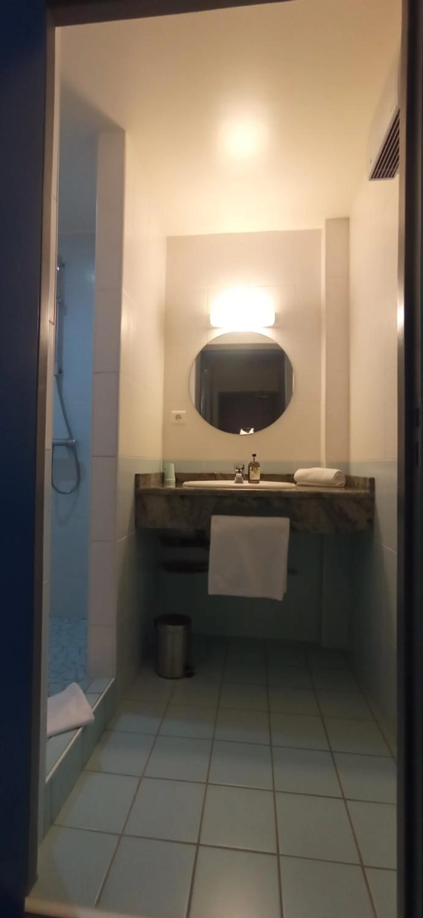 Bathroom in Logis Hotel Restaurant Le Cygne