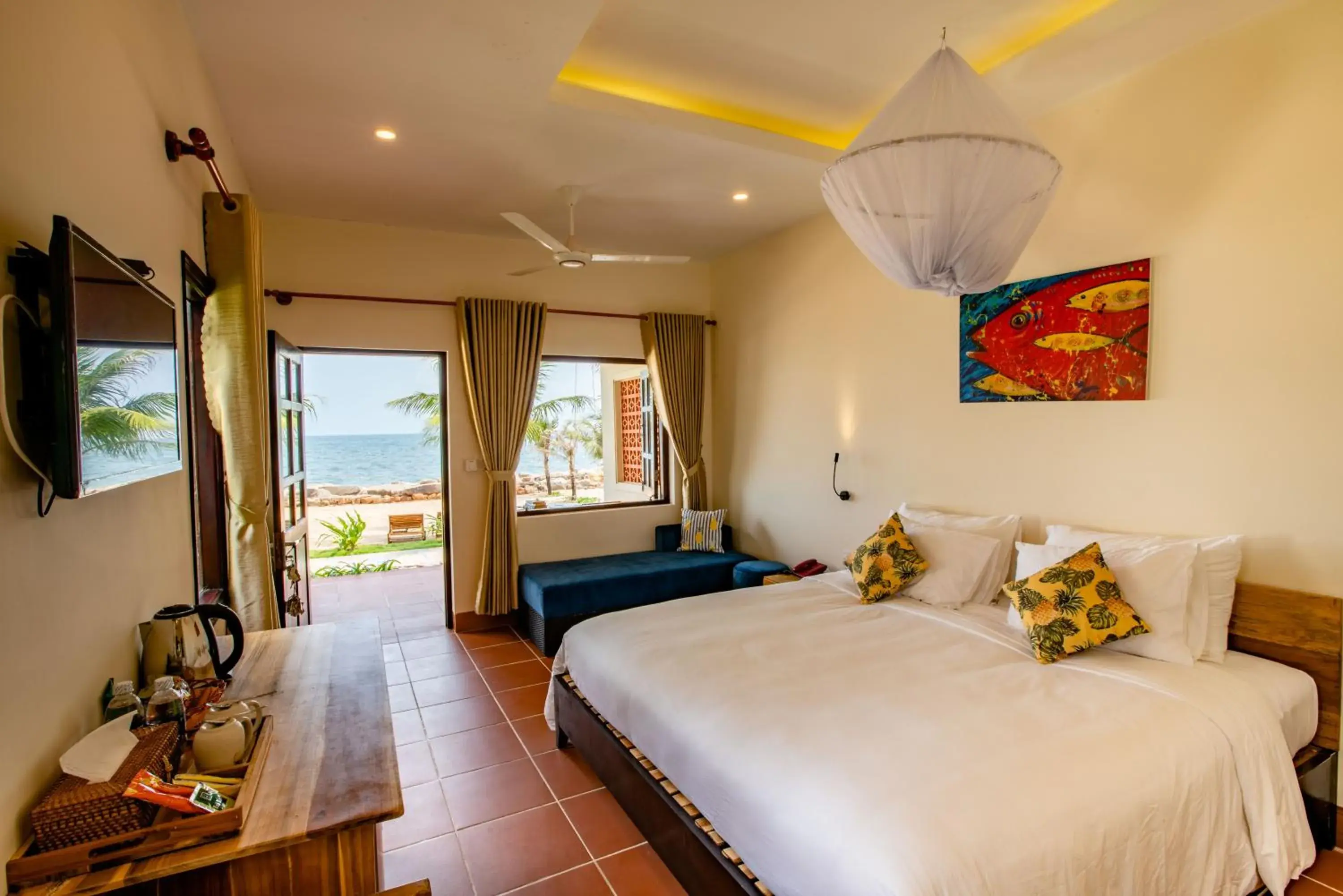 Bedroom, Bed in Hula Hula Seafront Phu Quoc Bedroom, Bed in Hula Hula Seafront Phu Quoc