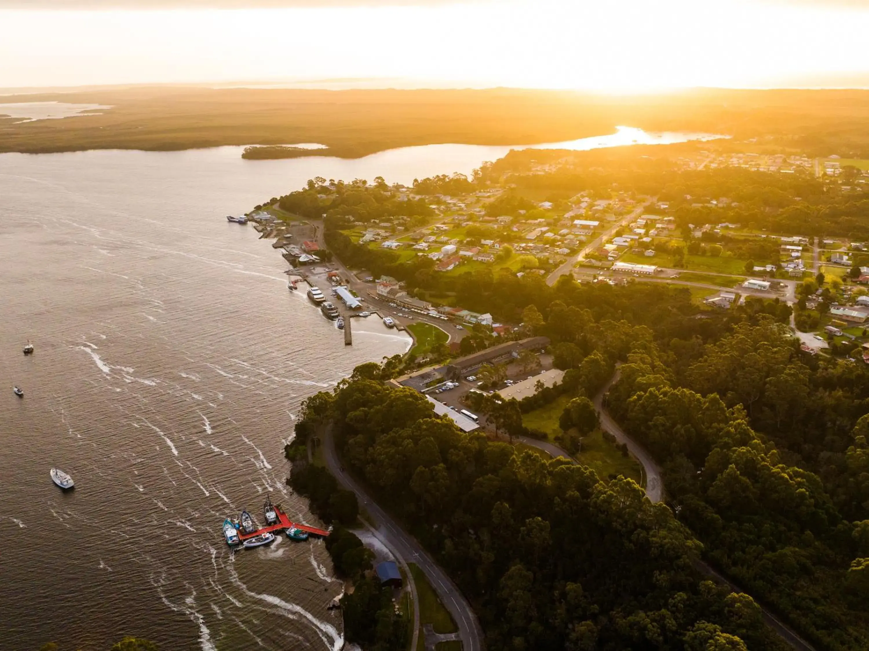 Bird's eye view in Strahan Village Bird's eye view in Strahan Village
