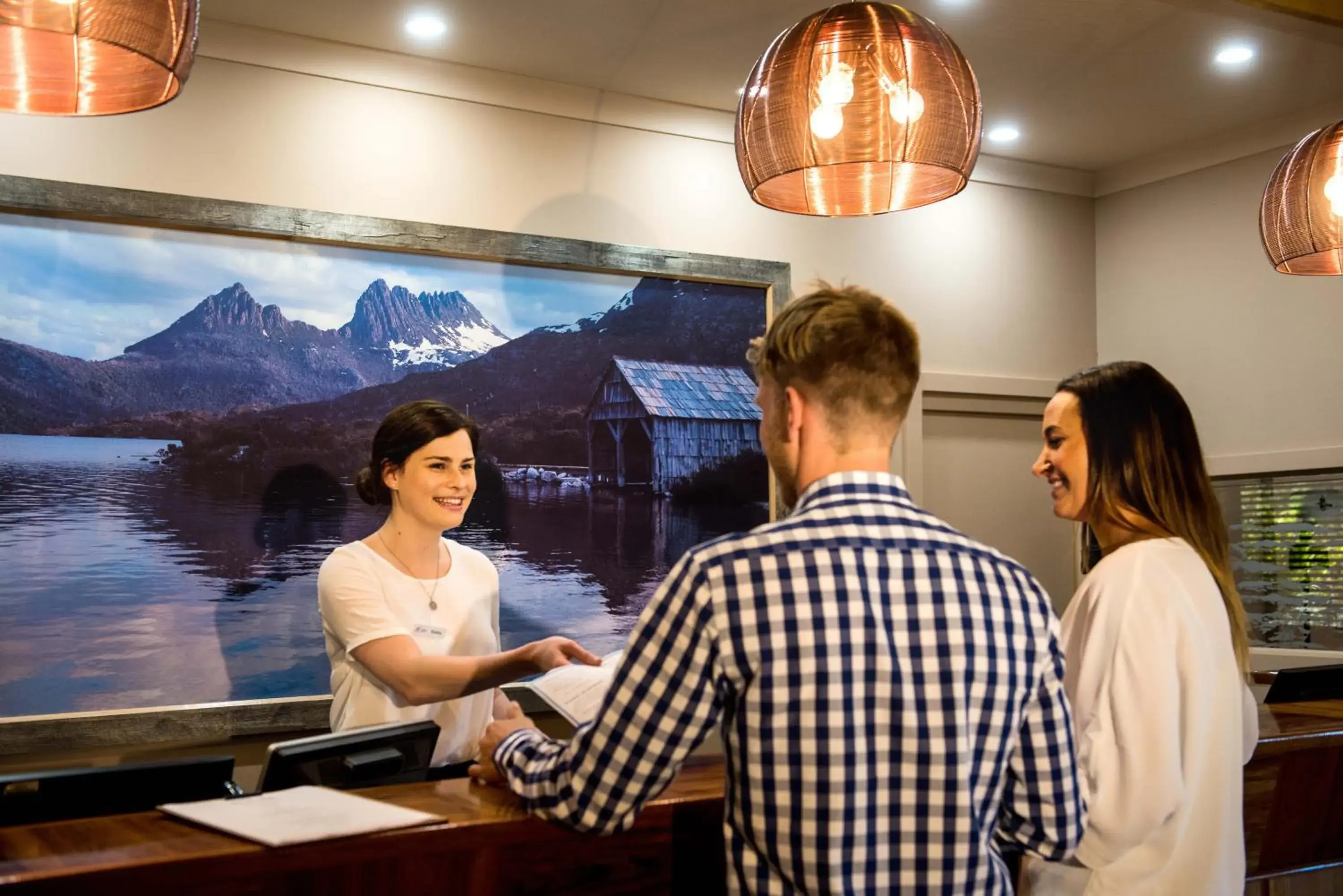 Lobby or reception in Cradle Mountain Hotel Lobby or reception in Cradle Mountain Hotel