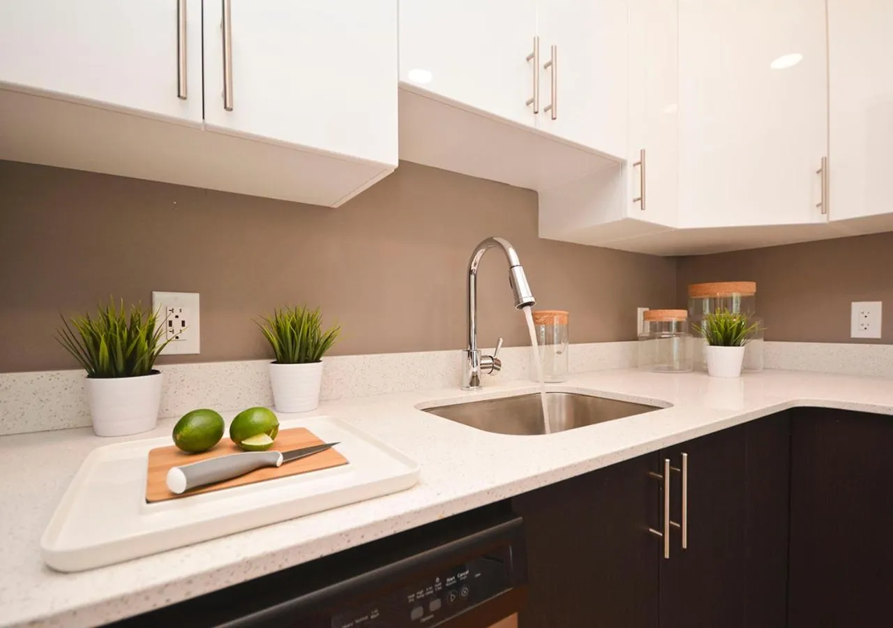 Kitchen or kitchenette in LIV Extended Stay