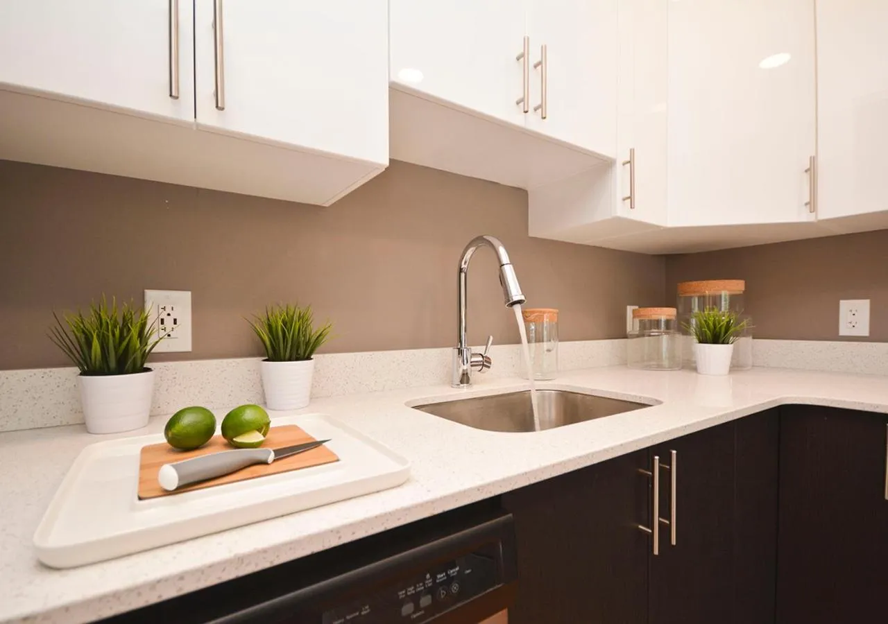 Kitchen or kitchenette in LIV Extended Stay